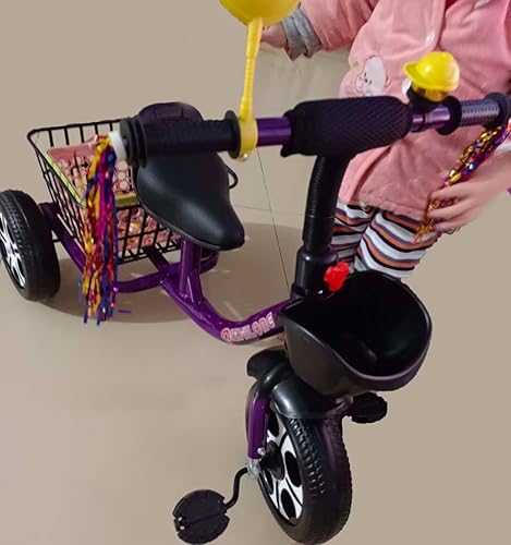 Miniatura 4 de Triciclos para niños pequeños de 3 a 5 años, triciclos para exteriores con cesta de plástico trasera grande, conducción independiente pequeña de 3