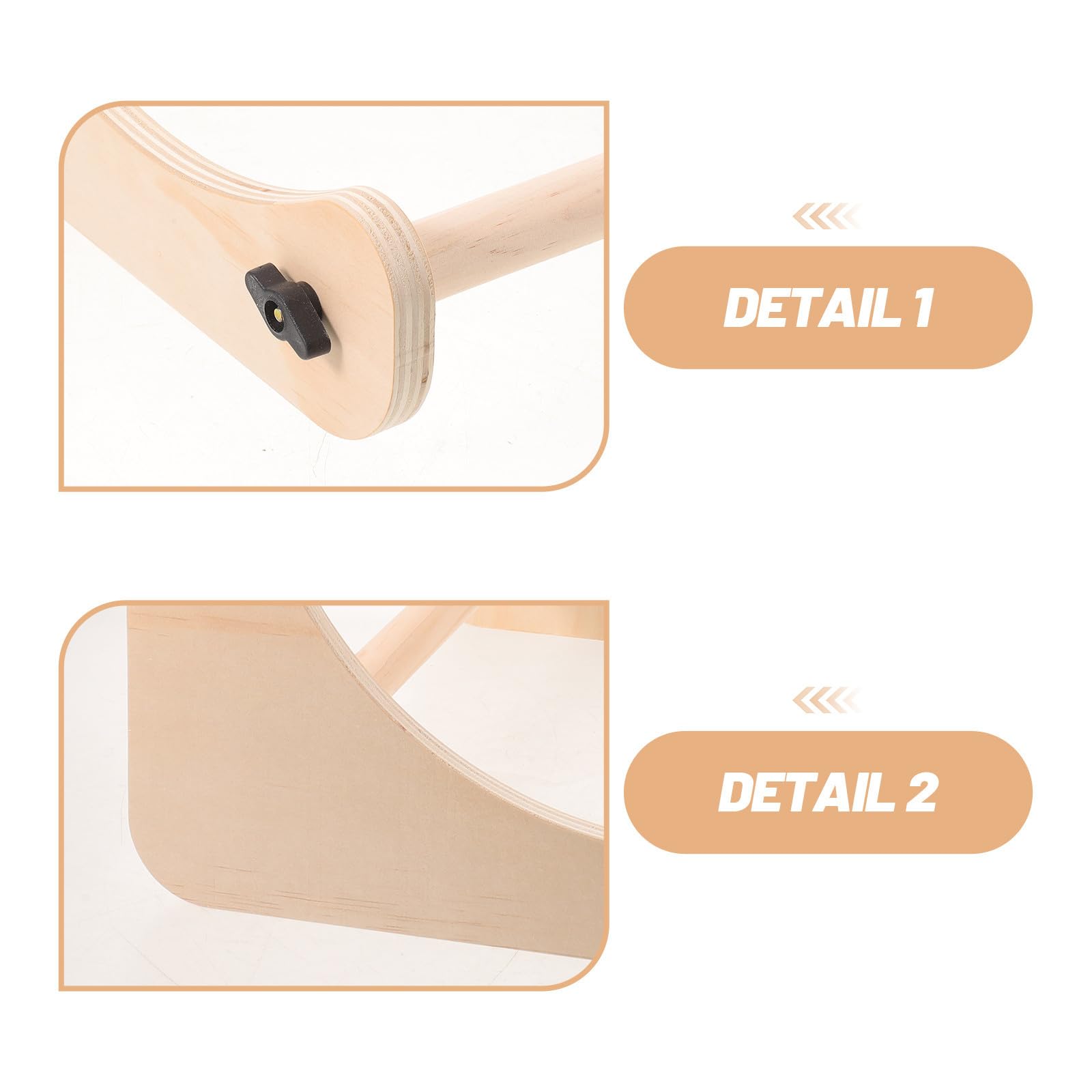 SHINEOFI Soporte de Bordado de Madera de Haya Ligero con 2 Varillas Ajustables para Proyectos de Punto de Cruz y Viajes, Multiusos y Portátil