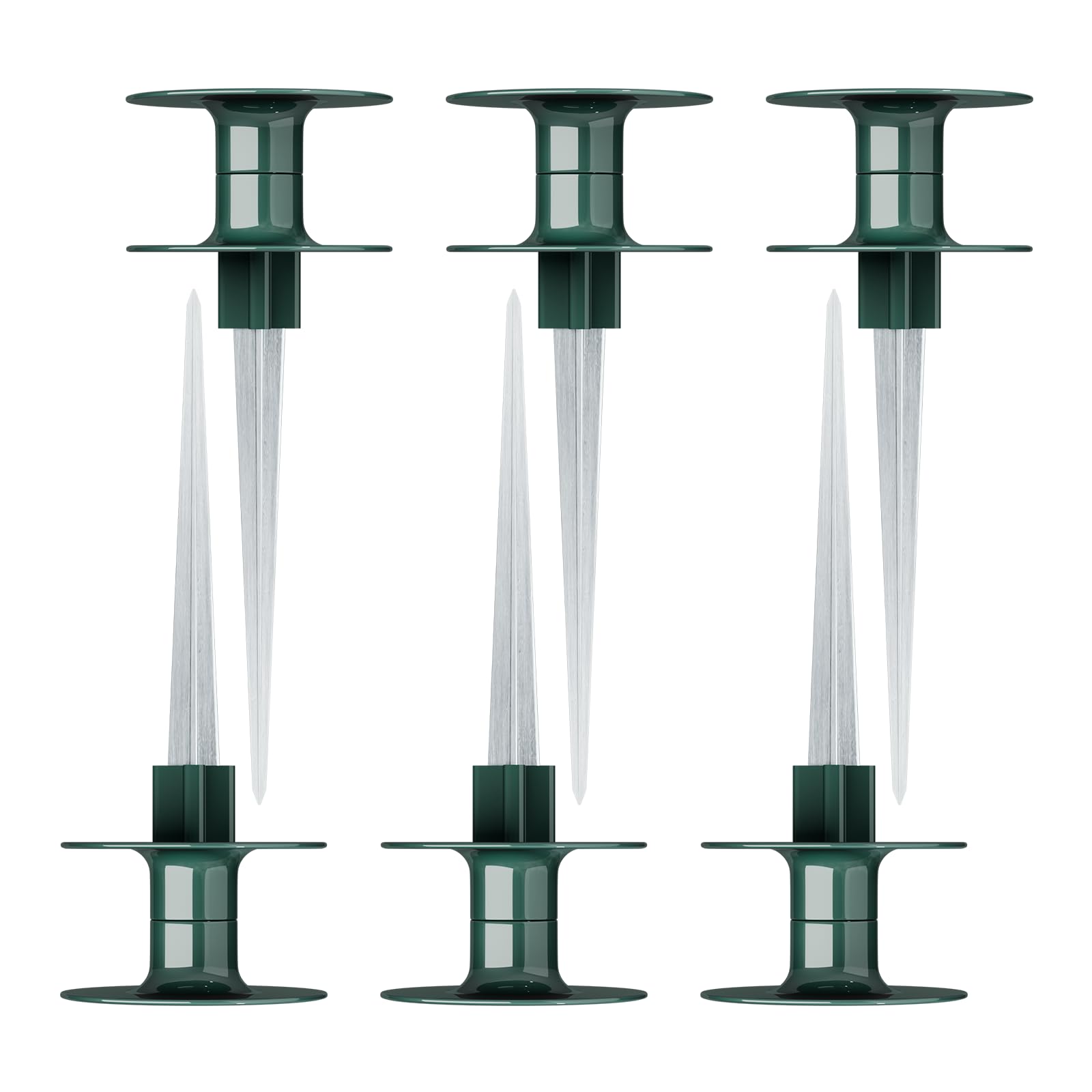 ENNSOO 2 Pack Hose Guard Stake 10 Inch Garden Hose Guide Spike Galvanised Metal Spike with Heavy Twist Lock Holds Garden Hose from Flower Beds for Plant Protection Yard Lawn