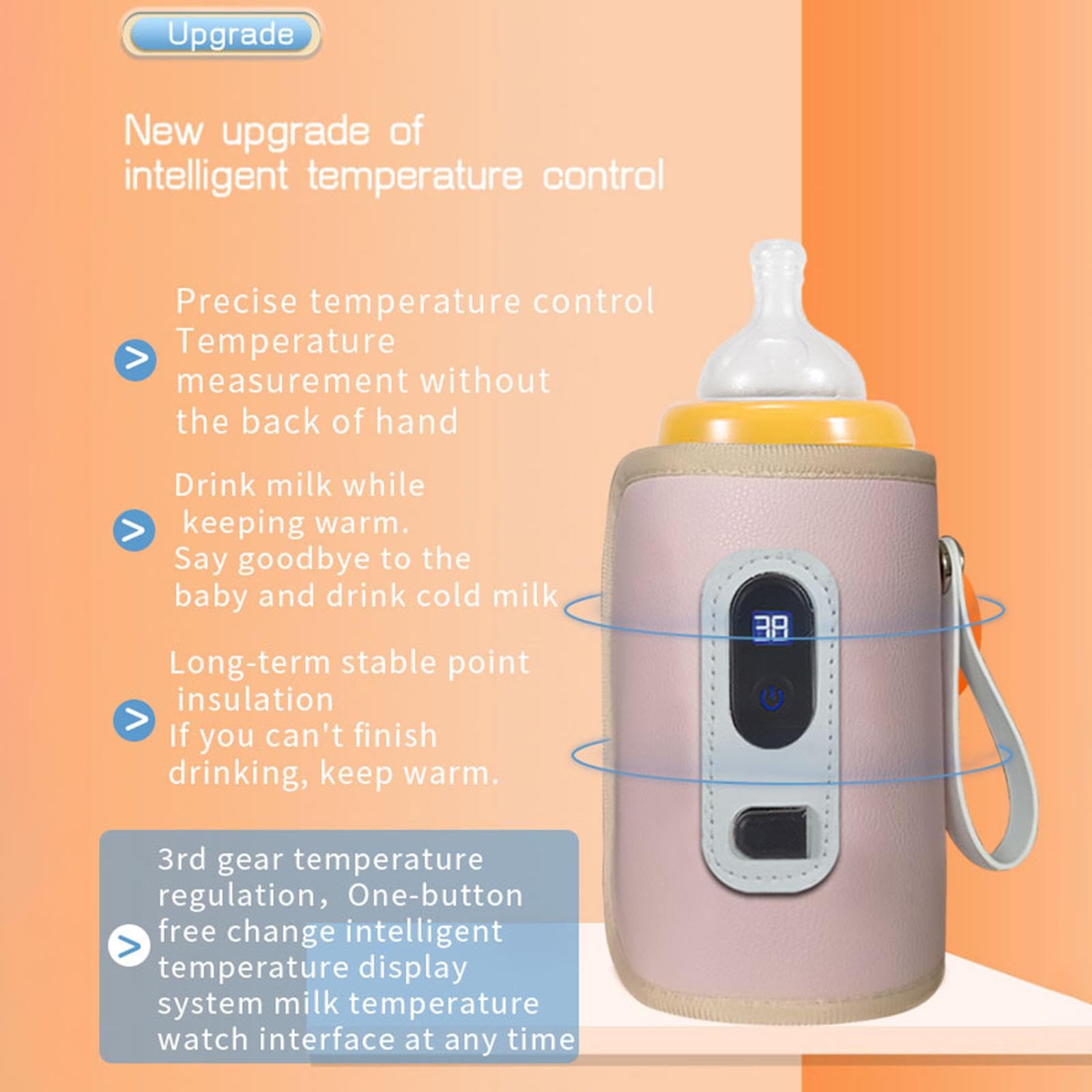Jazzy Pearls®Mug Milk Heater for Most Bottles Milk Keeper for Nursing Camping Travel Pink|Baby | Feeding |1 Portable Car Travel Bottle Warmer - Image 5 thumbnail
