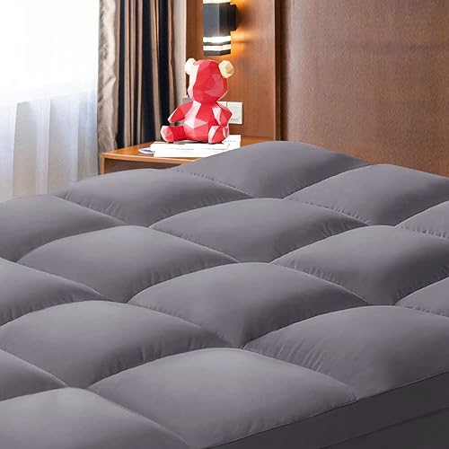 DOPEDIO Cubrecolchón tamaño individual, extra grueso, refrescante, transpirable, suave, con bolsillo profundo de 8 a 21 pulgadas, relleno
