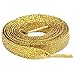 Shoeslulu 54" Premium Flat Colorful Fashion Sneakers Shoelaces ([Flat] 54 in. (140 cm), Golden Star [Glitter])