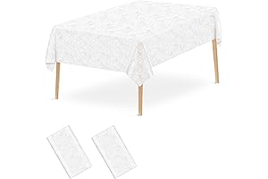 Enchanting 54 x 108 Inches Disposable Lace Tablecloth: A Majestic Touch for Special Occasions