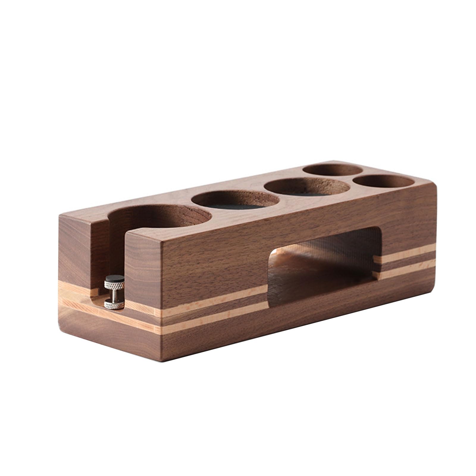 Buxuaaaa Wood Coffee Tamper Holder Tamping Station Wooden Base Espresso Tamper Stand Base for 51mm 58mm Portafilter Holder Espresso Stand Coffee Portafilter