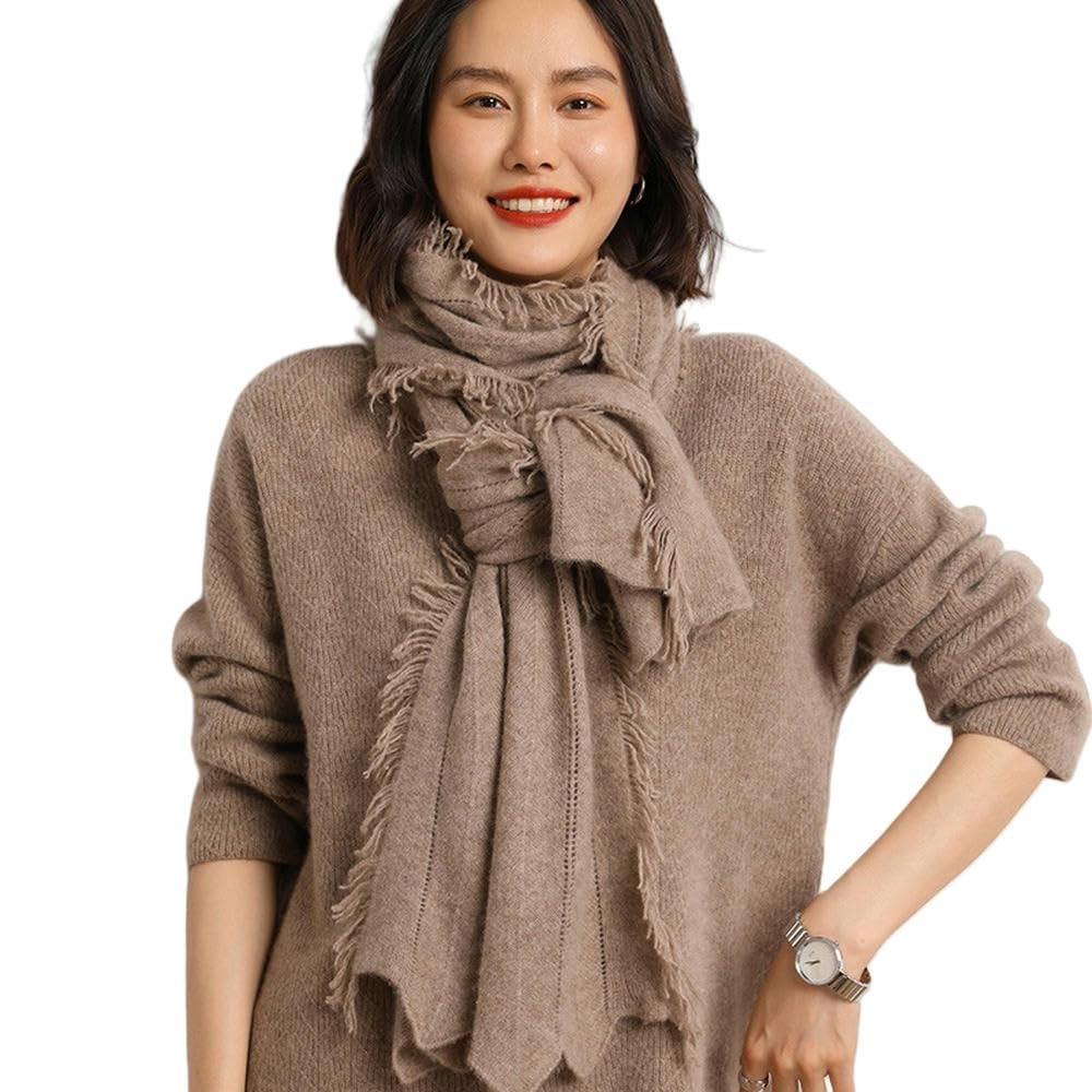 Sciarpa Donna Autunno Morbido E Inverno Denso Caldo Tocco Cavo Cavo A Maglia Scialpe da Donna A Maglia-Colore