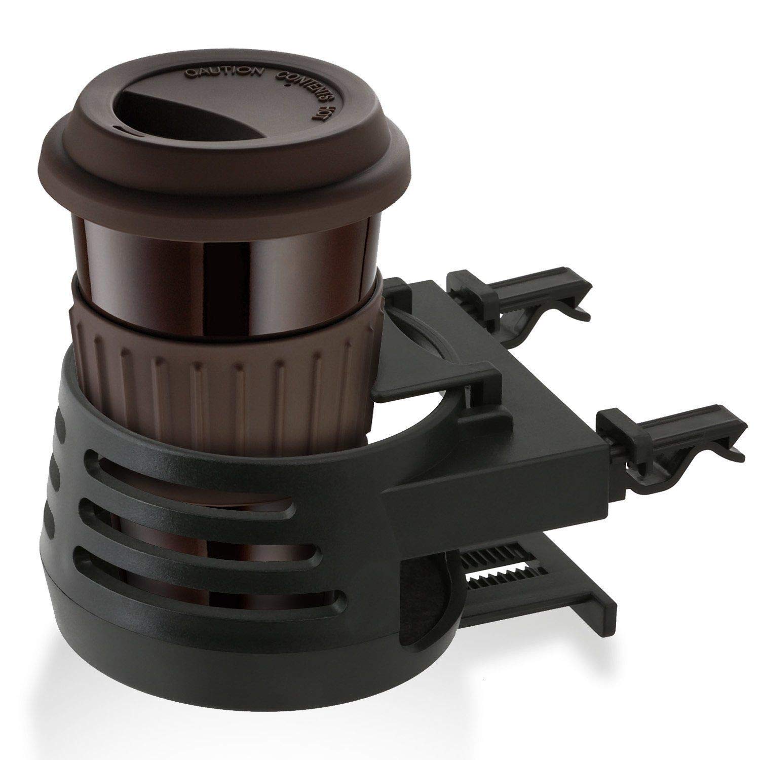 Wicked Chili 2X Car Beverage Holder Made in Germany - Porte-canettes | Porte-Tasses pour la Ventilation (canettes 0,25/0,33/0,5 L, Tasses à café, Tasses Thermo, diamètre : 53-70 mm) Noir