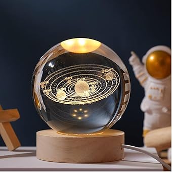 VARFAS Inspiring Galaxy Lamp Ball, Mesmerizing Crystal Ball Lamp Night Lamp for Bedroom, Unforgettable Galaxy Lamp Experience,Ideal Birthday Gift for Teens, Multi-Design Galaxy Solar Model (1Pcs)