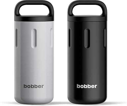 Paquete de botellas de agua de acero inoxidable aisladas al vacío de 20 onzas para bebidas frías y calientes, con tapa extra ancha y taza con asa