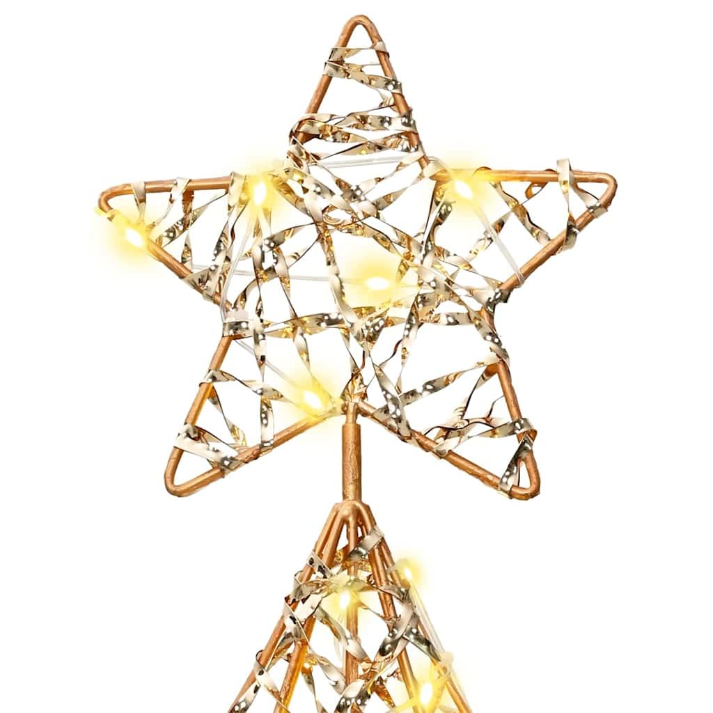 3D Weihnachtsbaum mit 120 LEDs warmweiß, PET Weihnachtsbaumschmuck, USB Betrieb, 120,5 cm hoch, mit fünfzackigem Stern, für Wohnzimmer Fenster Deko, Advent