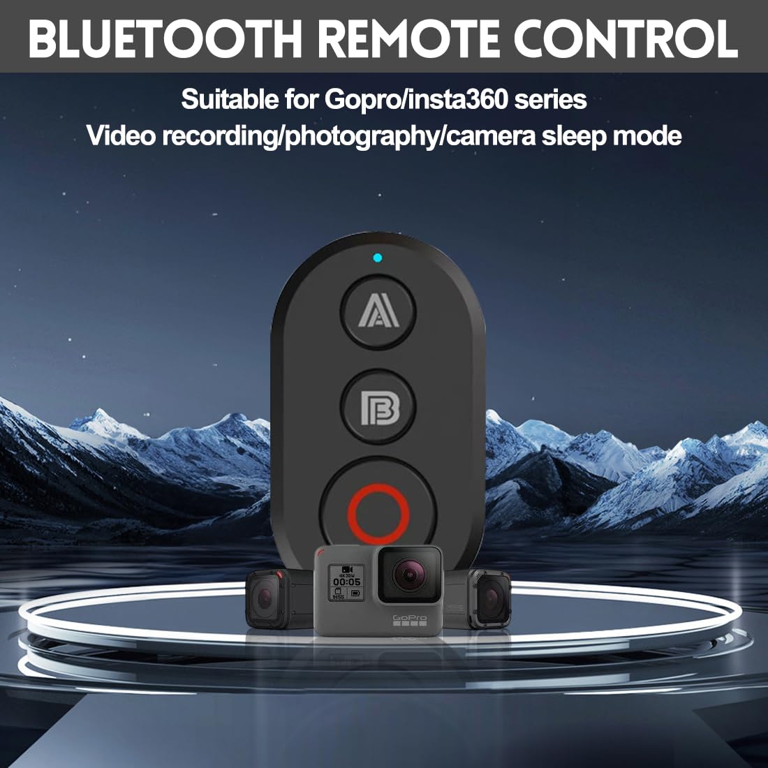 Fernbedienung kompatibel mit DJI Action 6/Action 5 Pro/Action 4 Wireless Remote Controller für Action-Kameras & Smartphones, 25m Reichweite Präzise Bewegungsverfolgung, Smartphone Kameras Zubehör