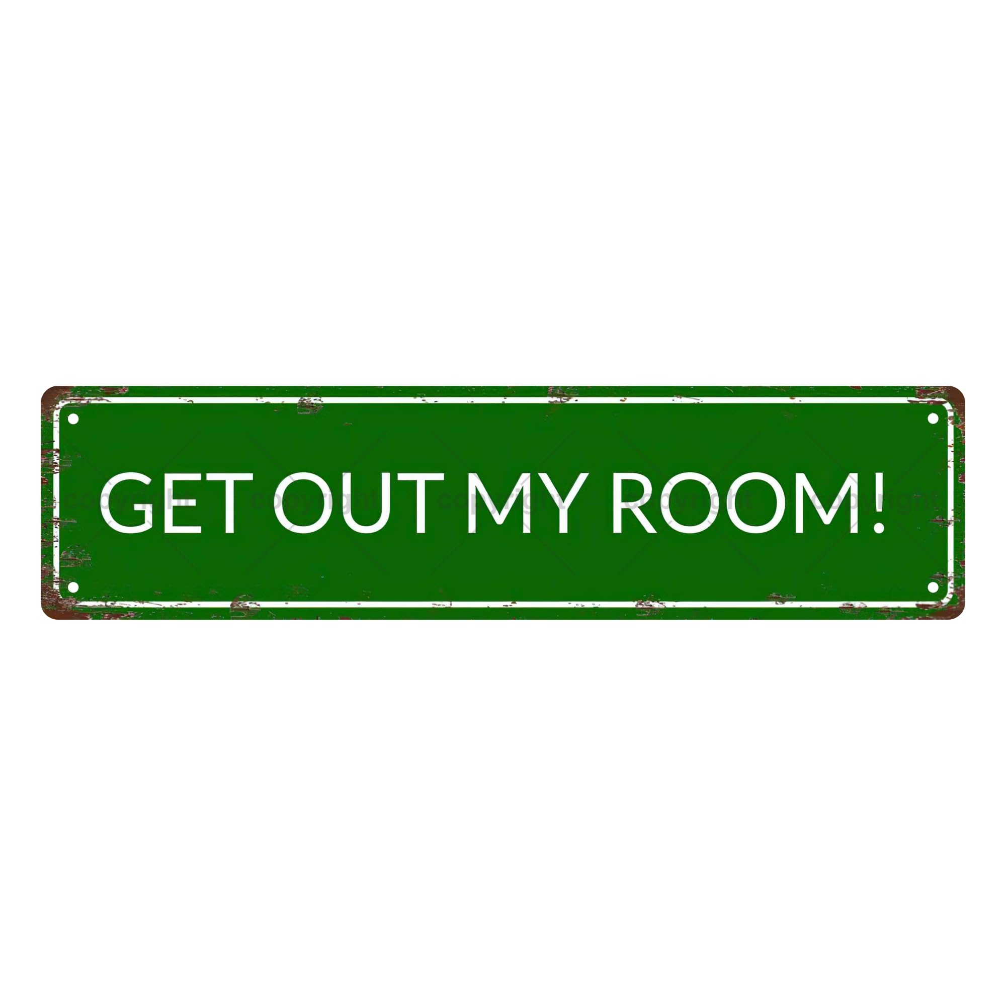 Humorous Bold GET Out My Room Metal Tin Sign - Sarcastic Attitude Themed Wall Decor for Bedroom, Game Room, and Friend Space, Ideal for Witty Vibe and Sarcastic Charm Accent, 4×16 INCH