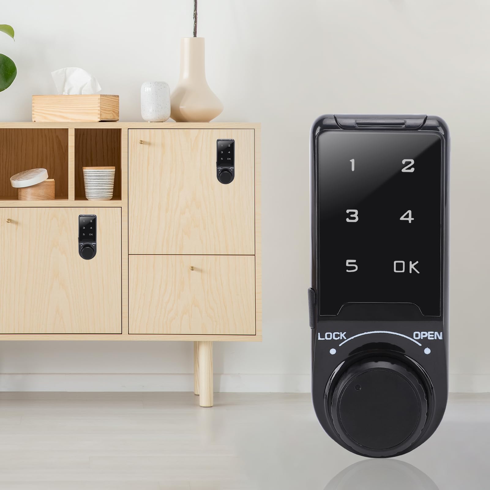 Flylin Electronic Cabinet Lock Kit, Keypad Door Lock With Handle And - View #12