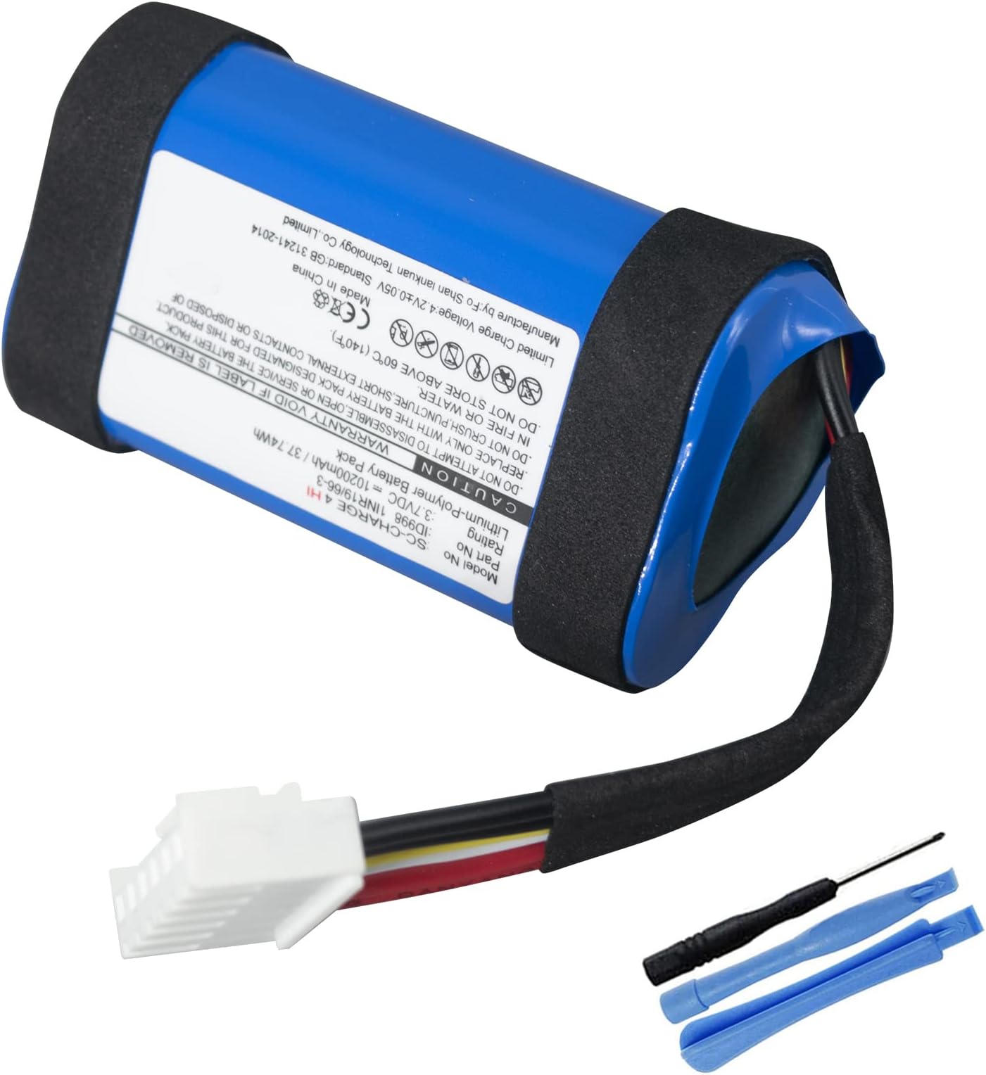 10200mAh Battery Replacement for JBL Charge 4 for JBLCHARGE4BLUAM Charge 4BLK ID998 1INR19/66-3 SUN-INTE-118 IAA011NA IY1068 4J