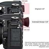 Vista 3 de Sombra ocular suave extendida para Nikon D7500 D7200 D7100 D7000 D5200 D5100 D3500 D3400 D3300 D3200 D3100 D750 D610 D6000 D300 Visor Reemplazar