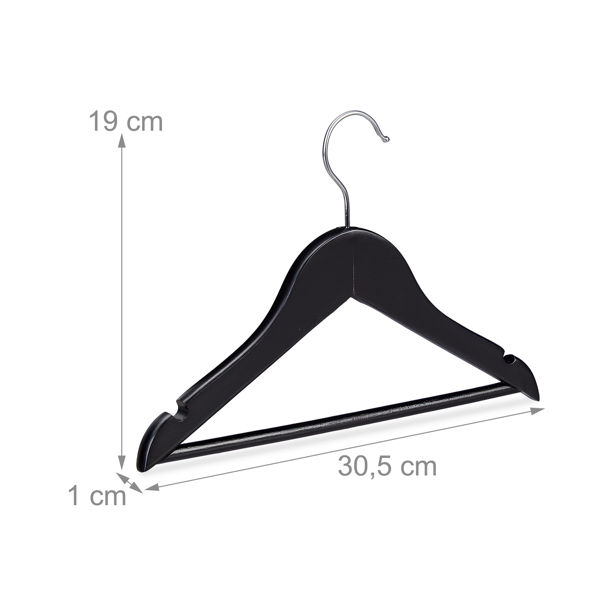 20 Grucce Bambini In Legno SONGMICS - Con Barra Appendiabiti, Gancio Girevole, 35 Cm, Naturale E Argento - Foto 13