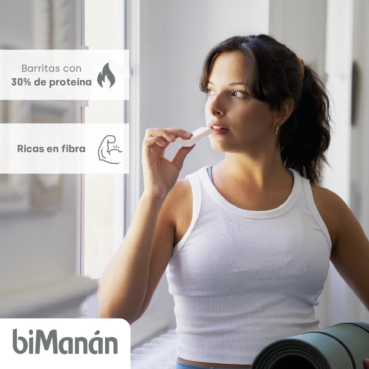 biManán beFIT Barrita Proteína Chocolate Blanco con Arándanos, Para Tonificar Tu Masa Muscular - Expositor 20 unidades