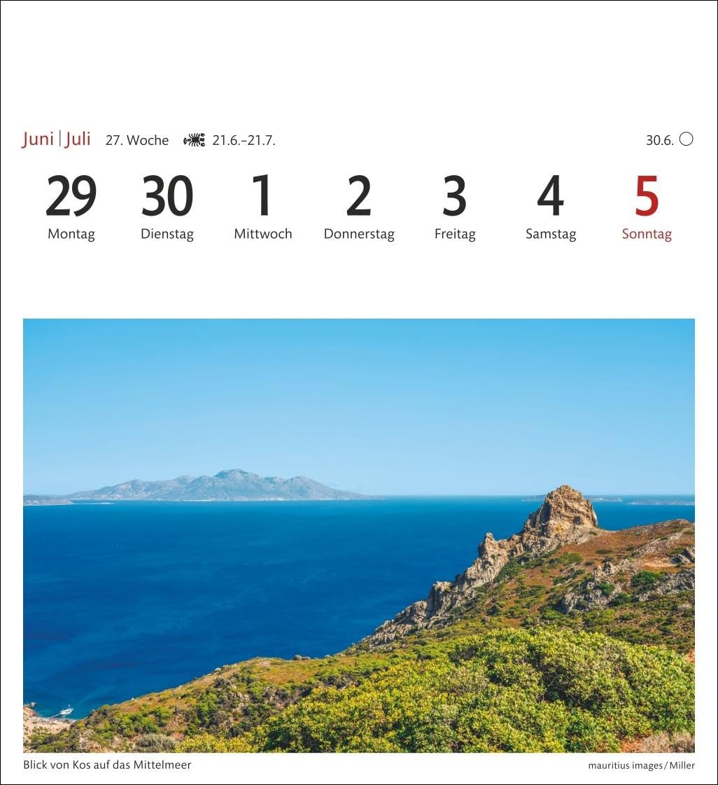 Griechische Inseln Sehnsuchtskalender 2026 - Wochenkalender mit 53 Postkarten: Reise-Kalender mit 53 hochwertigen Motiven der schönsten Plätze Griechenlands.