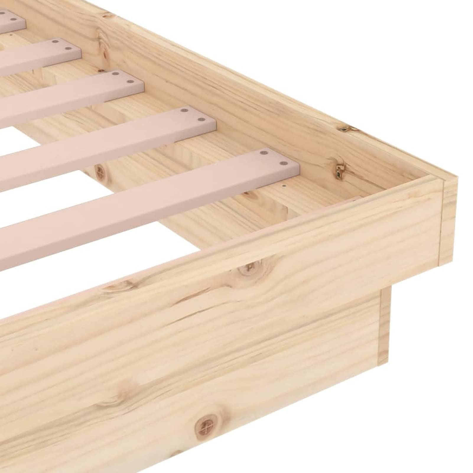 ARKEM Estructura de Cama de Matrimonio en Madera Maciza - Base de Cama 135x190 cm