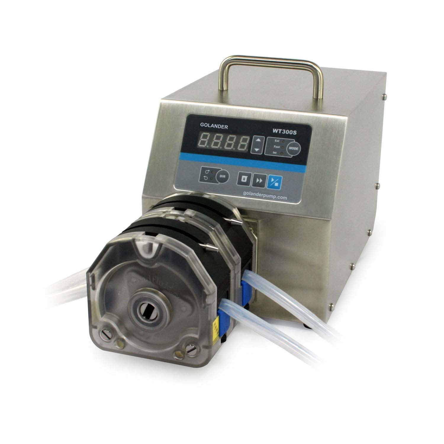 WT300S (2xKZ25-PC) Peristaltikpumpe mit variabler Drehzahl, 2 Kanälen und Durchflussraten von 3 bis 3500 ml/min pro Kanal