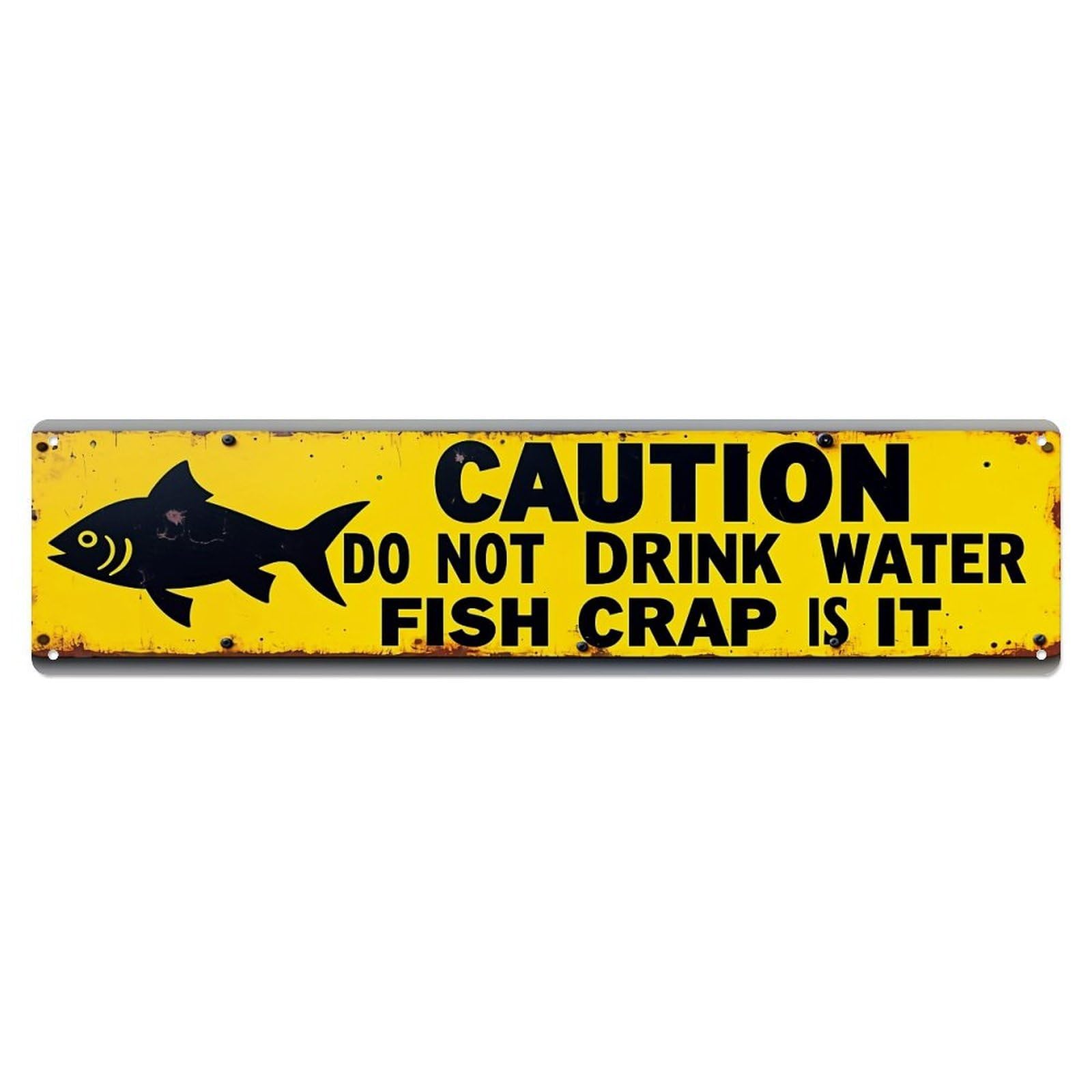 Caution Do Not Drink Water Metal Tin Sign Plaque