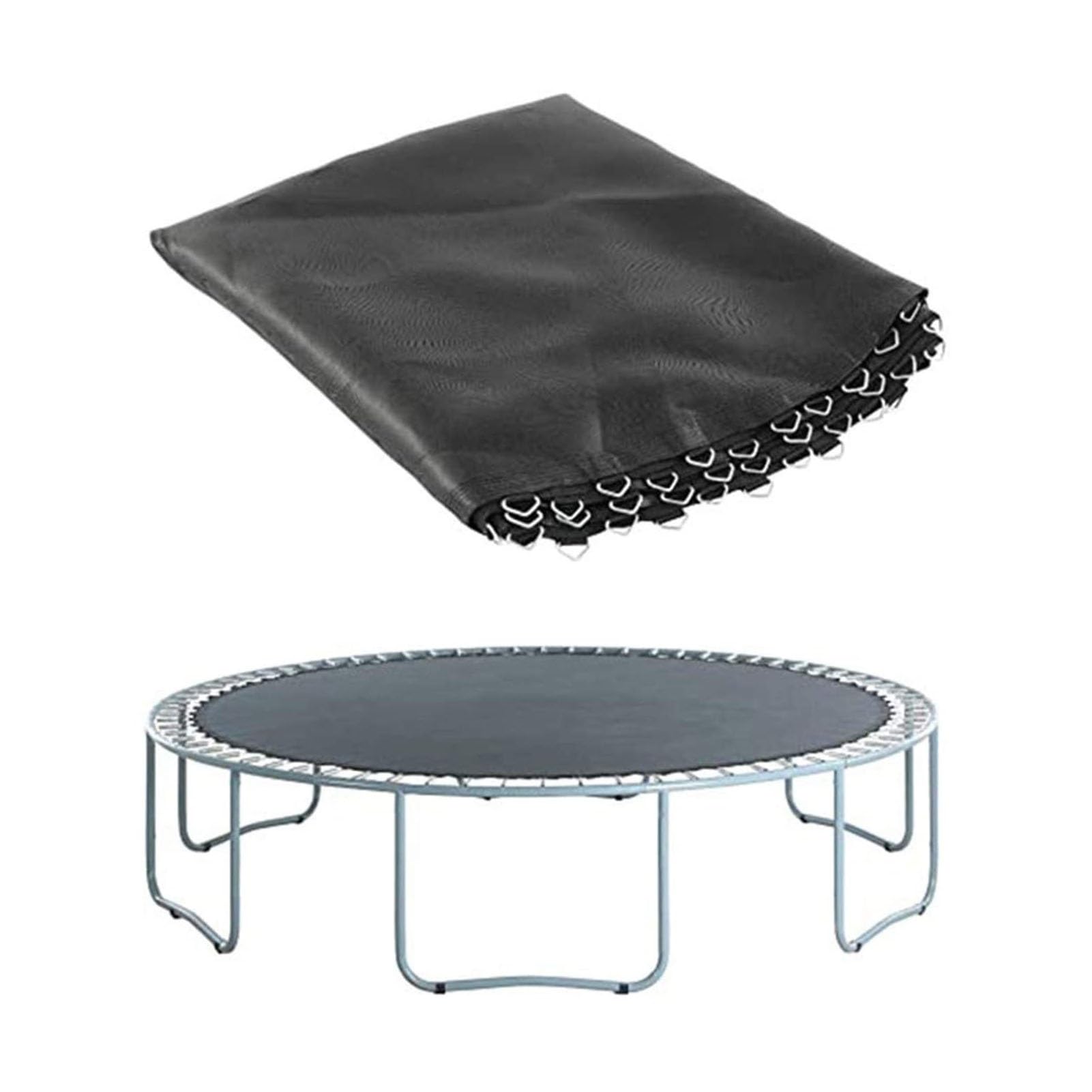 Mata zastępcza do trampolin 6-35 m z ochroną przed promieniowaniem UV, bezpieczne pierścienie V i dodatkowymi szytymi rzędami dla lepszego doświadczenia podczas skakania