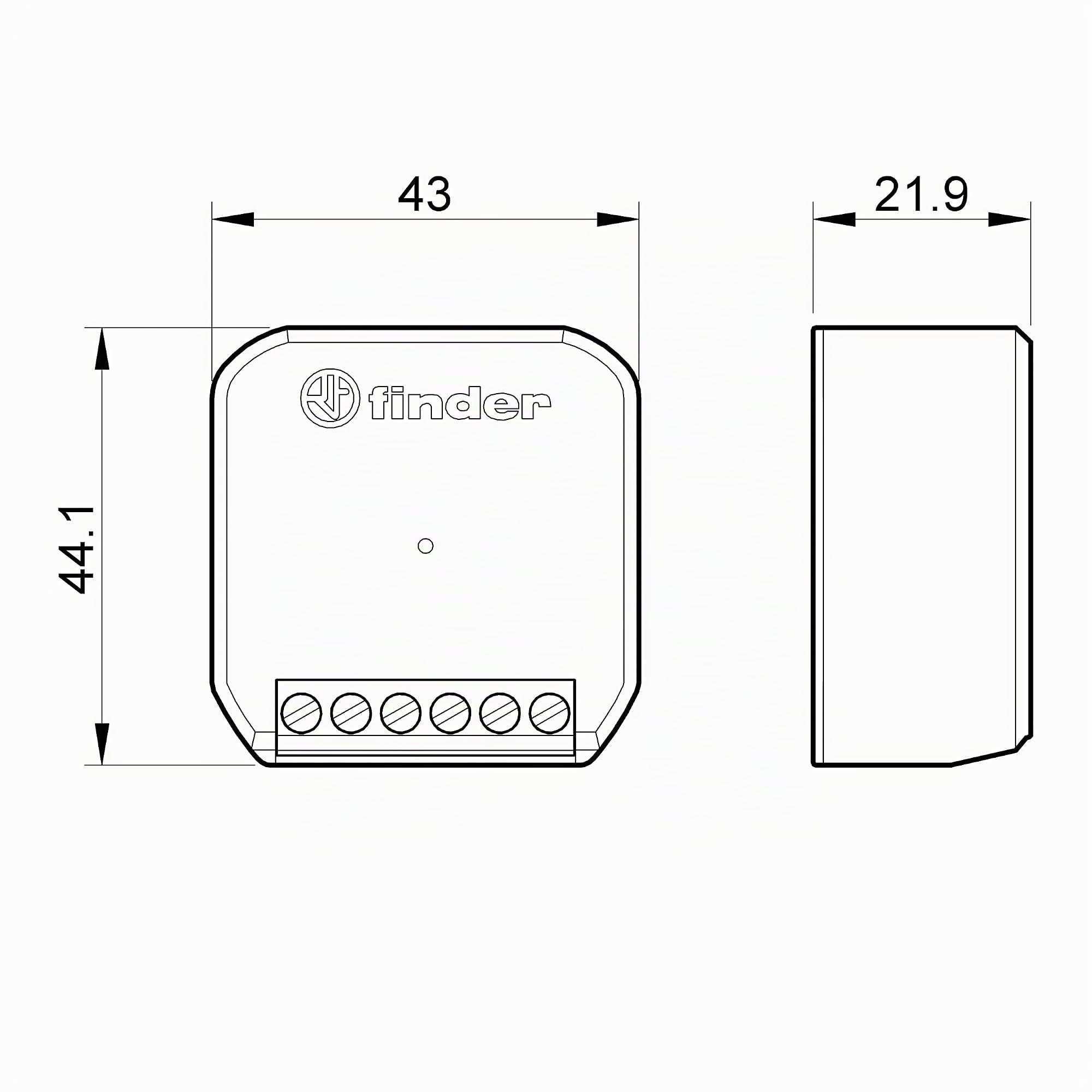 Finder Relè multifunzione Bluetooth YESLY Tipo 13228230B000 2 contatti. Adatto per controllo di luci e ventole. Programmabile tramite App Finder YOU
