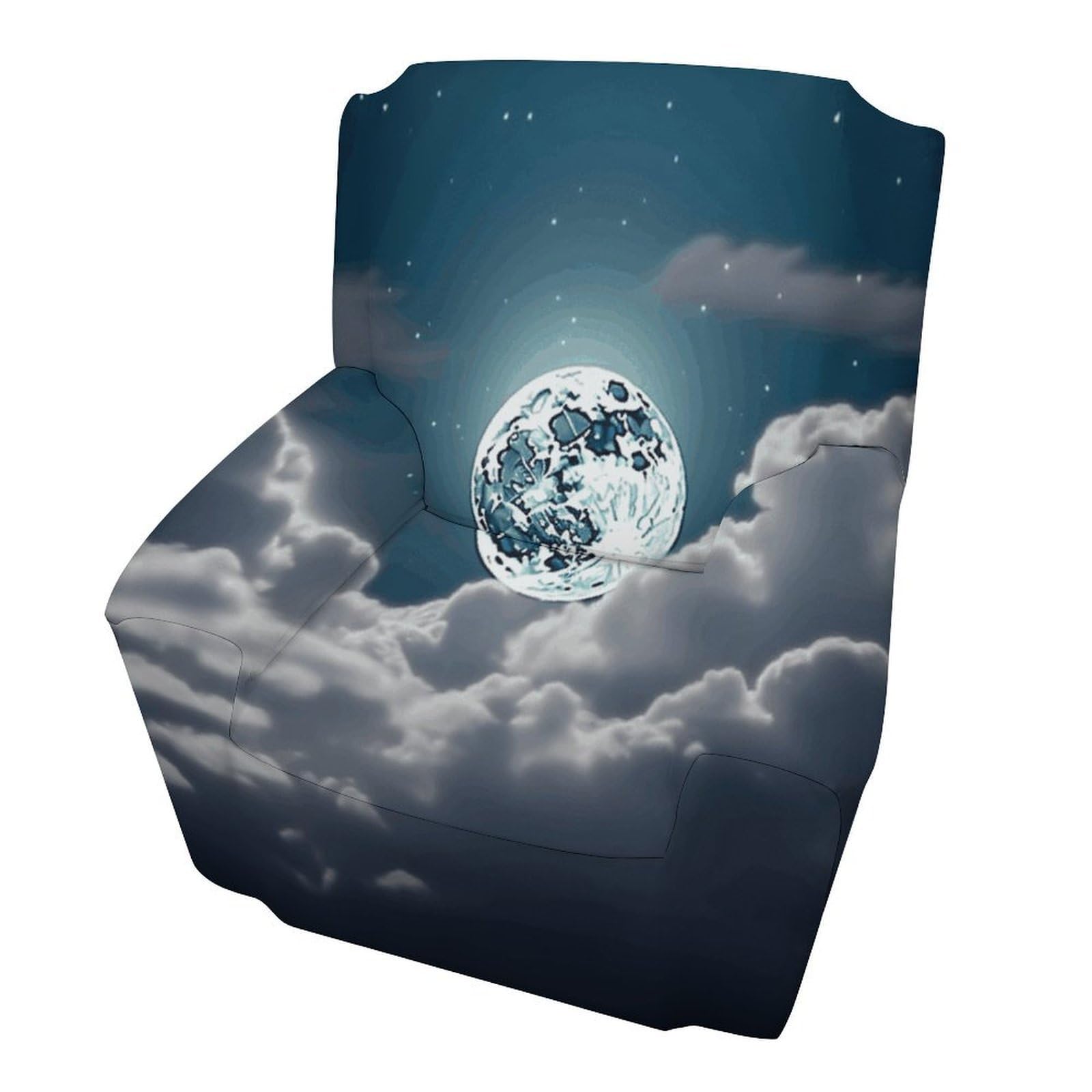 Fekiloot Style Night Sky Full Moon Couch Cover Sofa Cover Sofa Slipcover