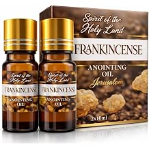 Frankincense Anointing Oil from Jerusalem Holy Land 2 Bottles x 10 ml Biblical Devotional Oil for Prayer and Blessing Religious Gift Box