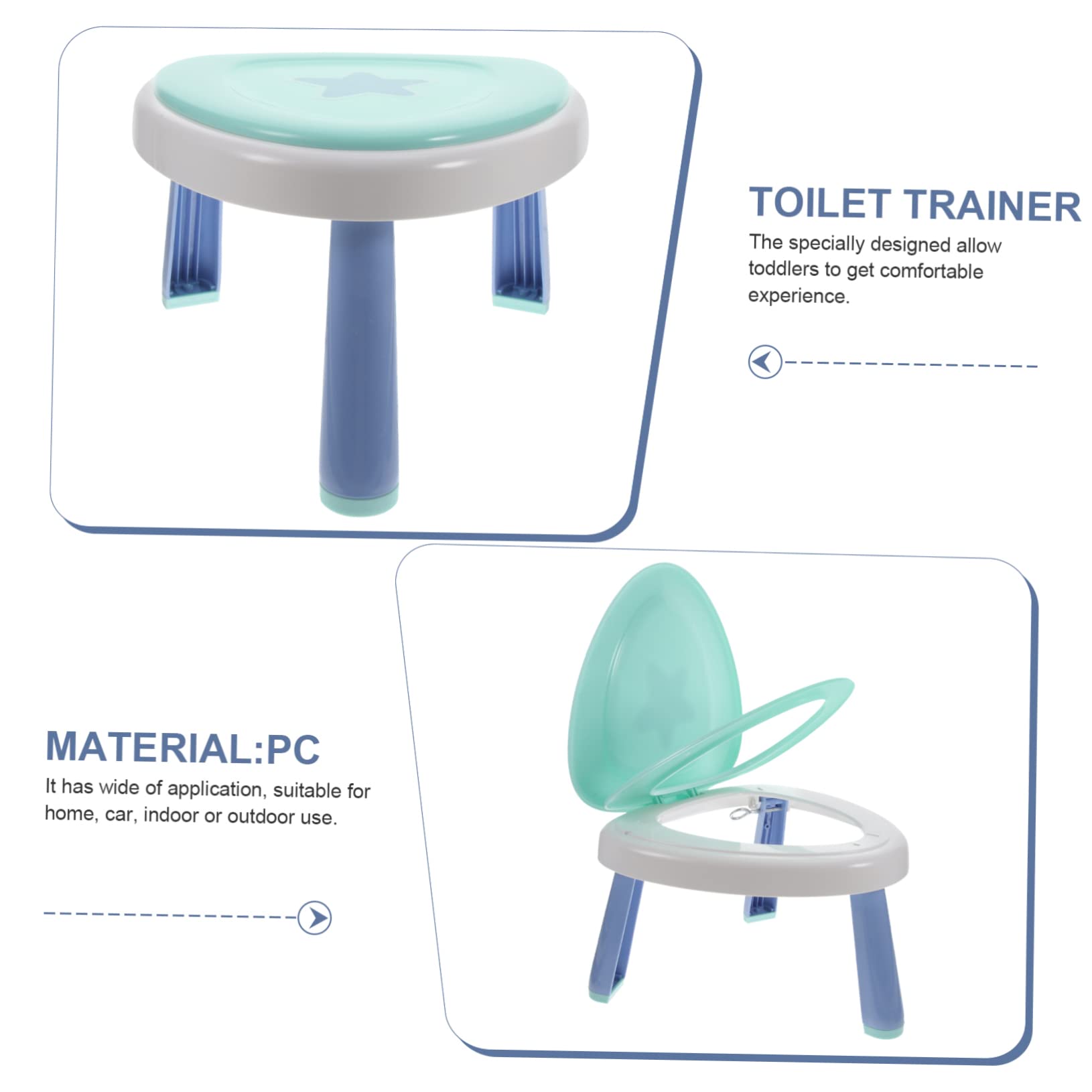 Faltbares Töpfchen für Kleinkinder Tragbar aus PC für Reise und Auto | Wiederverwendbar, Rutschfest, Kompakt Klappbar, für Unterwegs, Geeignet für Kinder und Babys