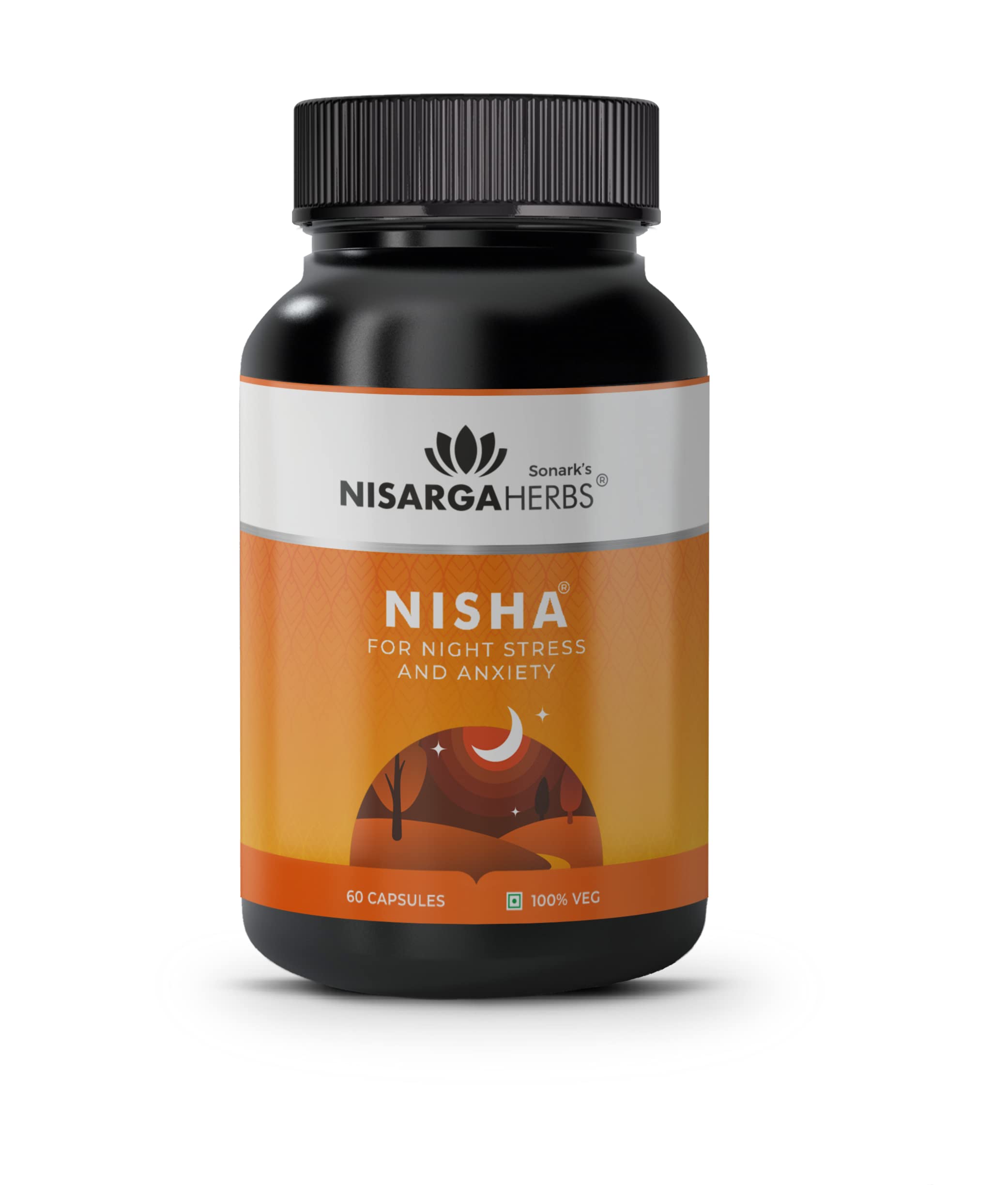 Nisarga Herbs Nisha, Relieves Night Stress, Improves Relaxation and Cognitive Function - 100% Organic, Ayurvedic & Natural - 60 Capsules (B07W5572N7) Amazon Price History, Amazon Price Tracker