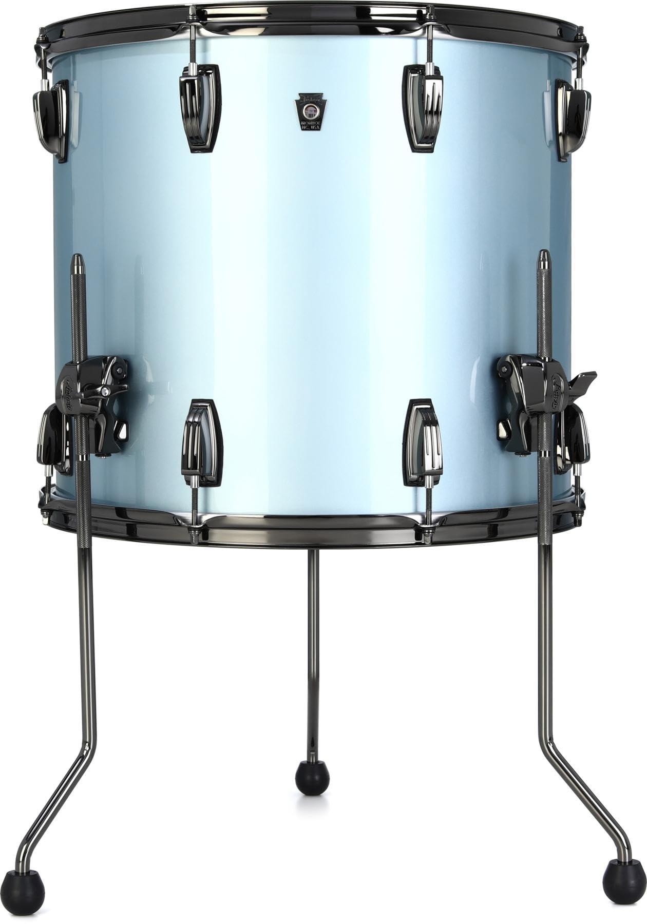Ludwig Legacy Maple Floor Tom - 16 x 18 inches, Beacon Blue Metallic with Black Nickel Hardware, Sweetwater Exclusive
