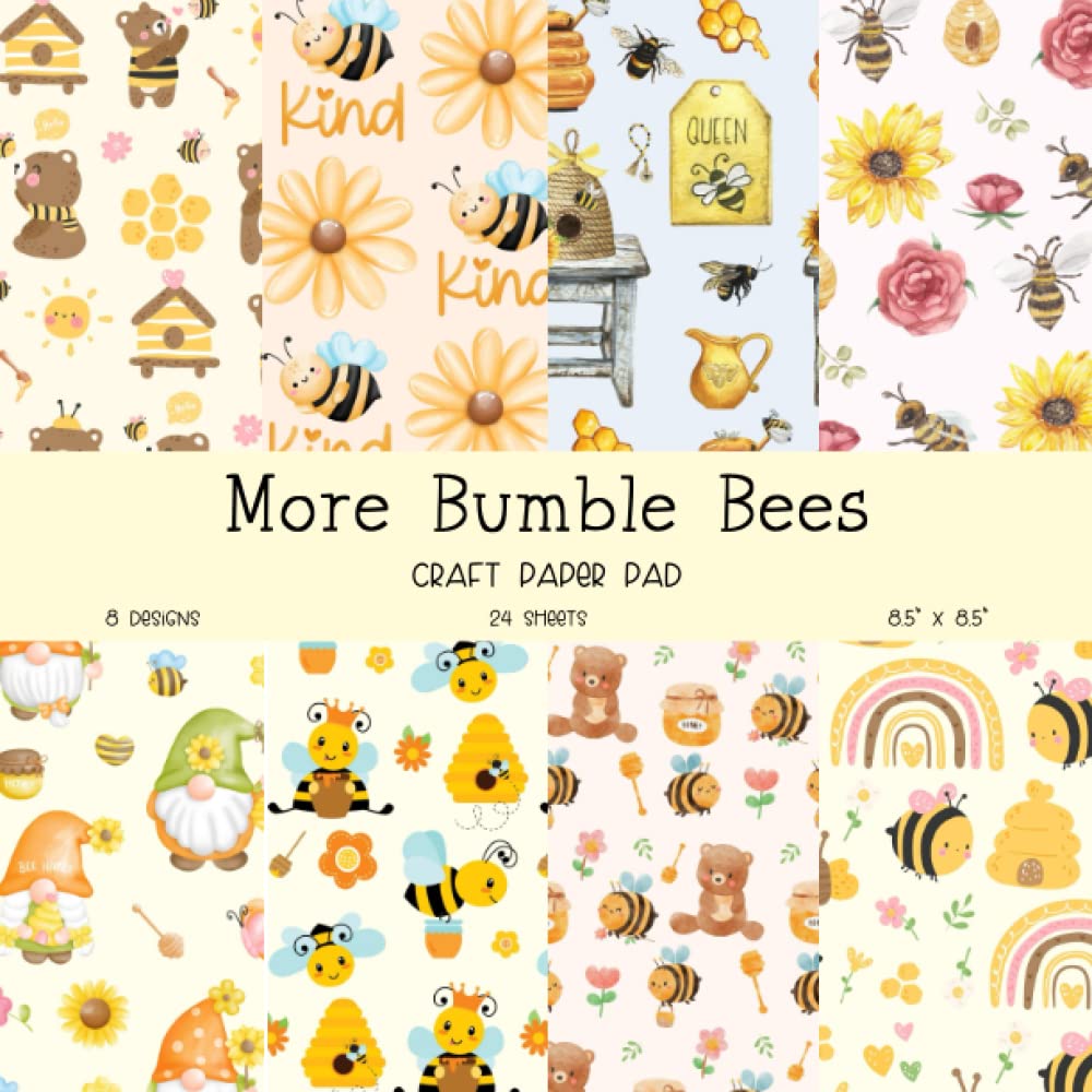 More Bumble Bees Craft Paper Pad: Bee Scrapbook Paper