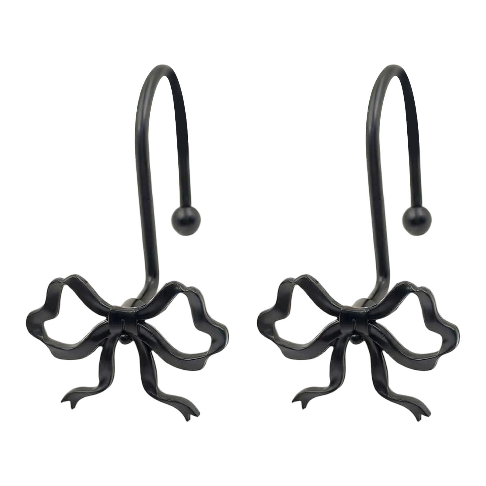 carotoe Bowknot Bath Curtain Clip with Rustproof Seamlessly Roller Beads Technology for Curtain Movement Bath Hook