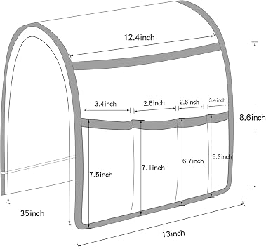 Remote Control Holder for Armchair Caddy, Remote Holder with 5 Pockets