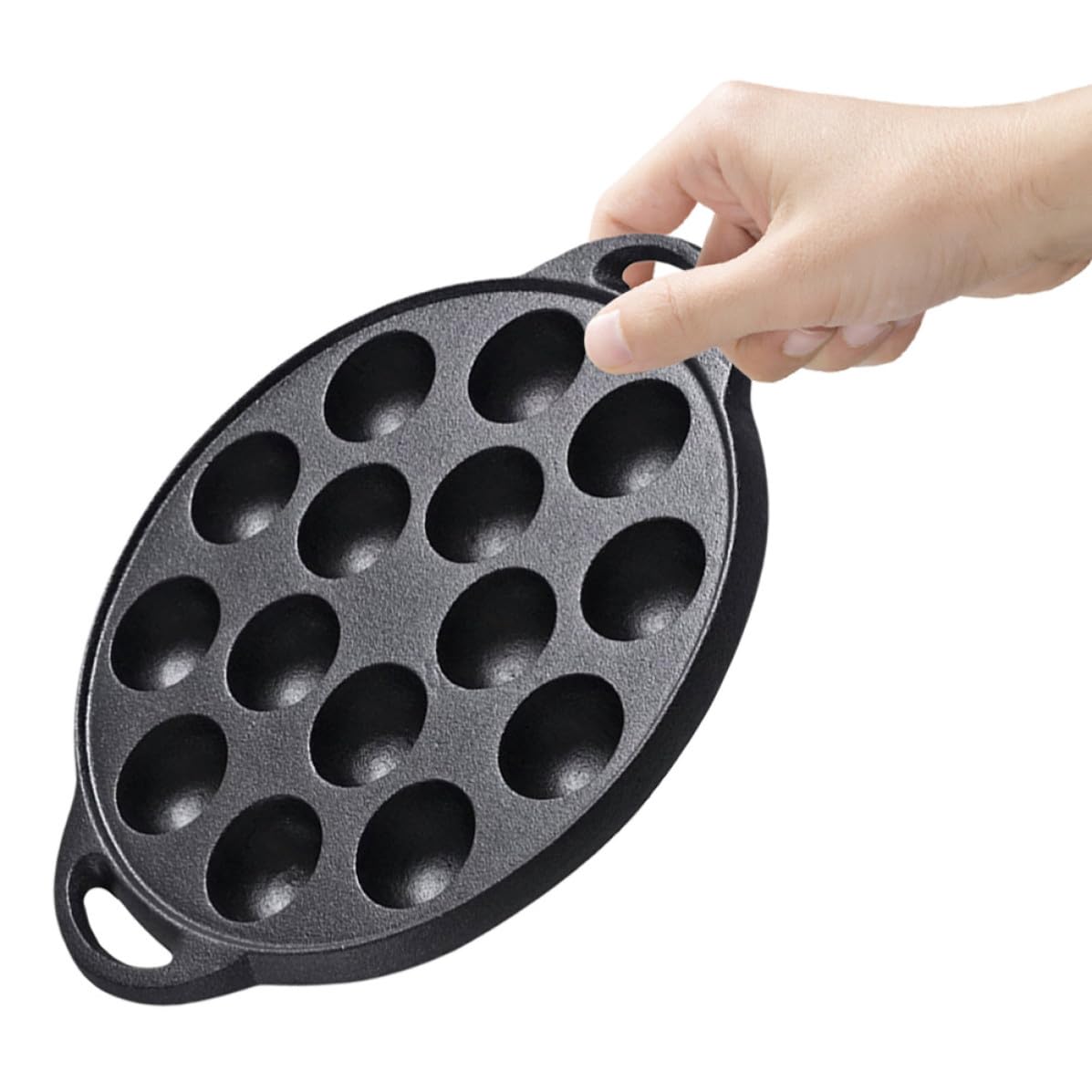 Sartén de Hierro Fundido Gruesa para Caracoles y Albóndigas | Negro, Uso en Restaurante y Tienda de Cocina Occidental, Alta Durabilidad y Acabado Fino Color Aleatorio