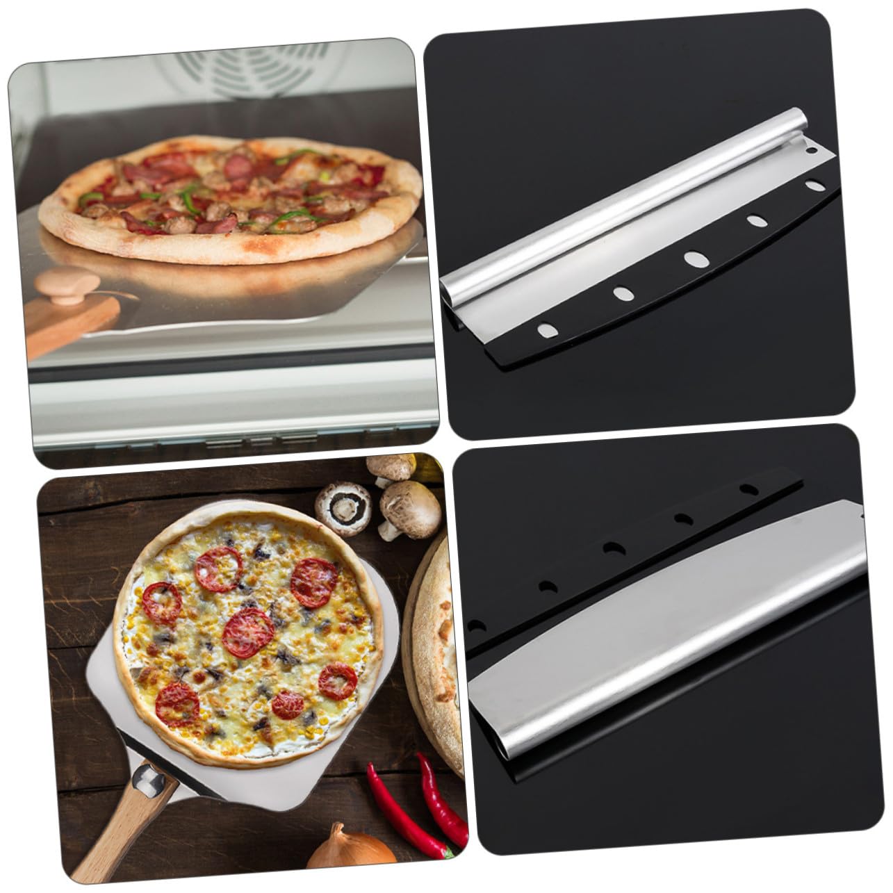2 Stück Faltbarer Pizzaschieber aus Aluminium mit Klappbarem Holzgriff Hitzeschutz Teigschaber Platzsparend Langlebig zum Pizzaheber für Pizzastein und Küche Teiliges
