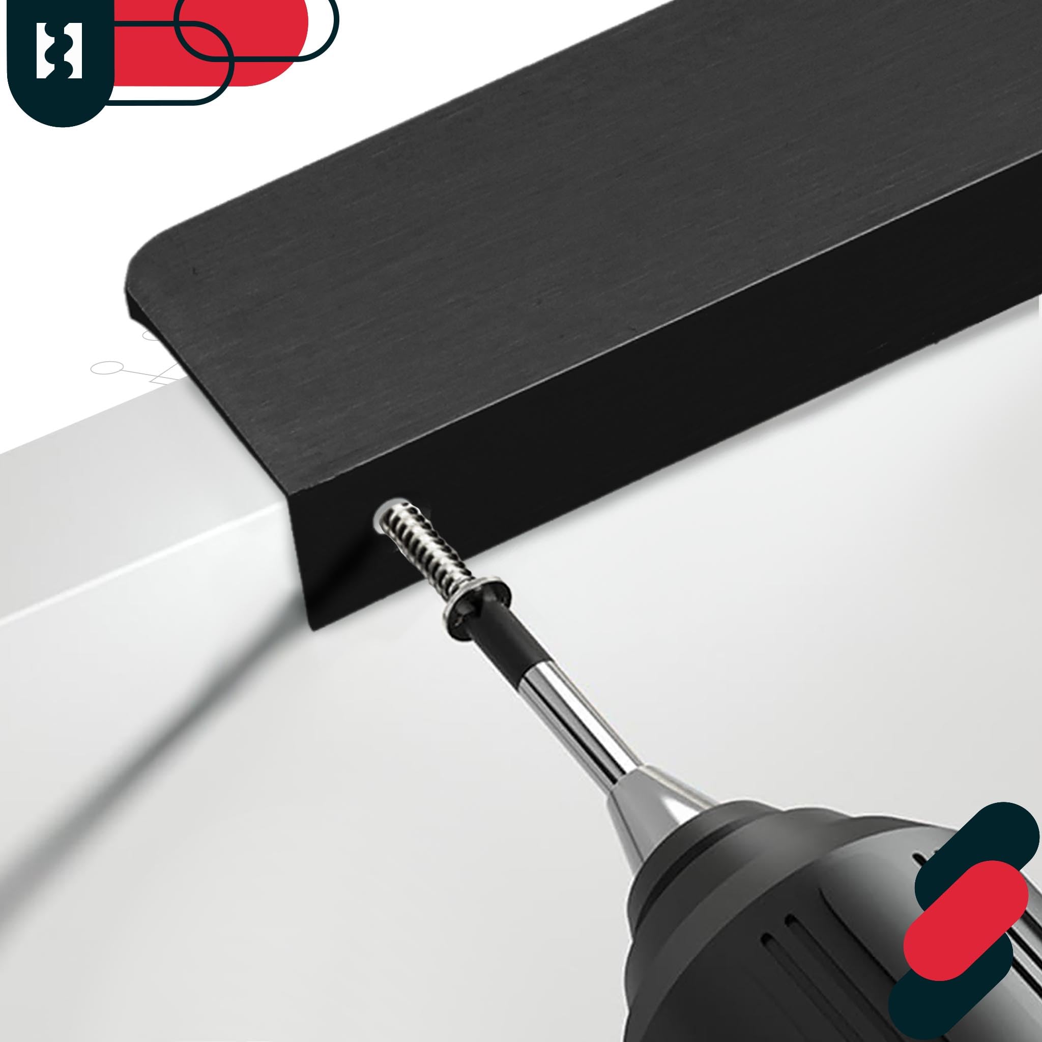 KOTARBAU® Tirador para muebles (148 mm), color negro