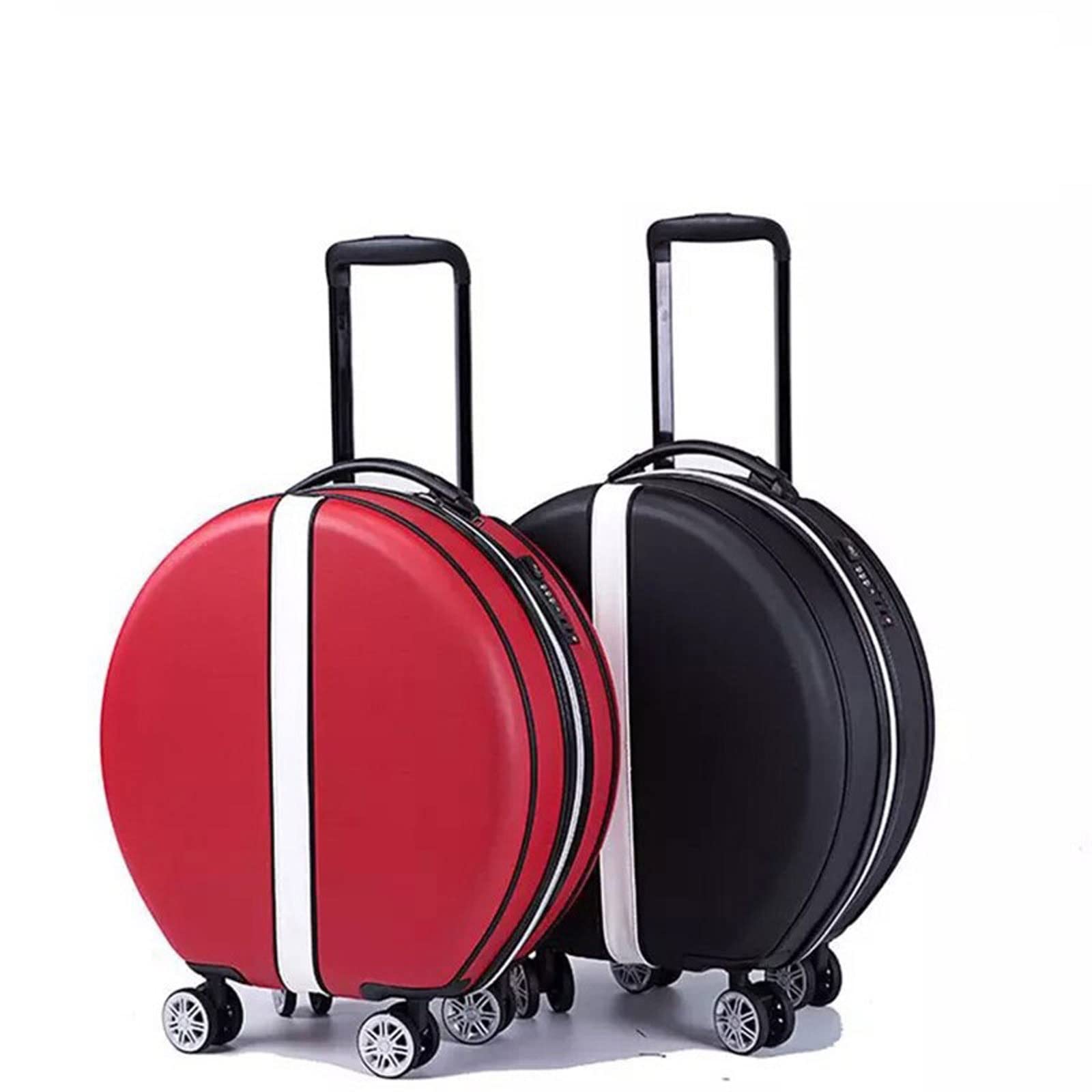 Estuche rígido Equipaje Maleta Redonda Estudiante Trompeta Luz Embarque Equipaje Contraseña Trolley Maleta Traje Mujer (Color : Black)