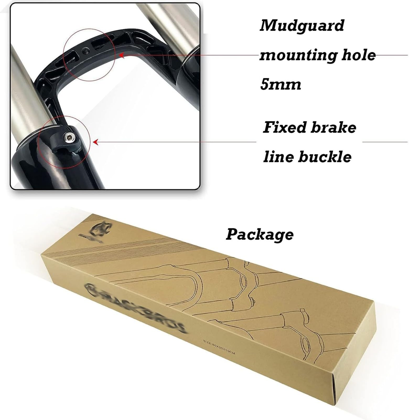 Widelec amortyzowany MTB 26 cali ze stopu aluminium mechaniczny widelec prosta rura kontrola ramion rower górski widelec tarcza/hamulec V QR 9 mm podróż 100 mm 1-1/20.3 cm C, 66.0 cm