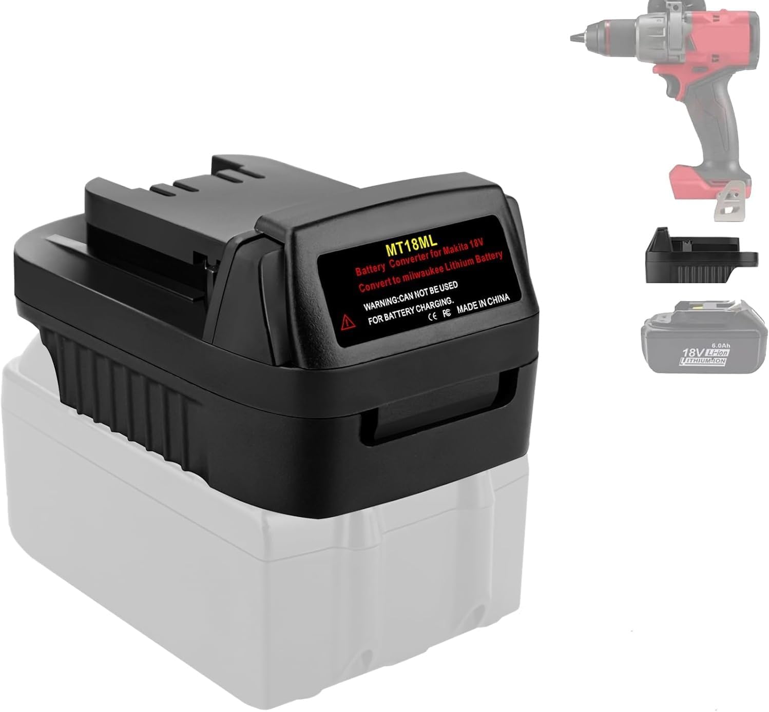 TEPULAS Power Tool Battery Adapter for Milwaukee 18V Power