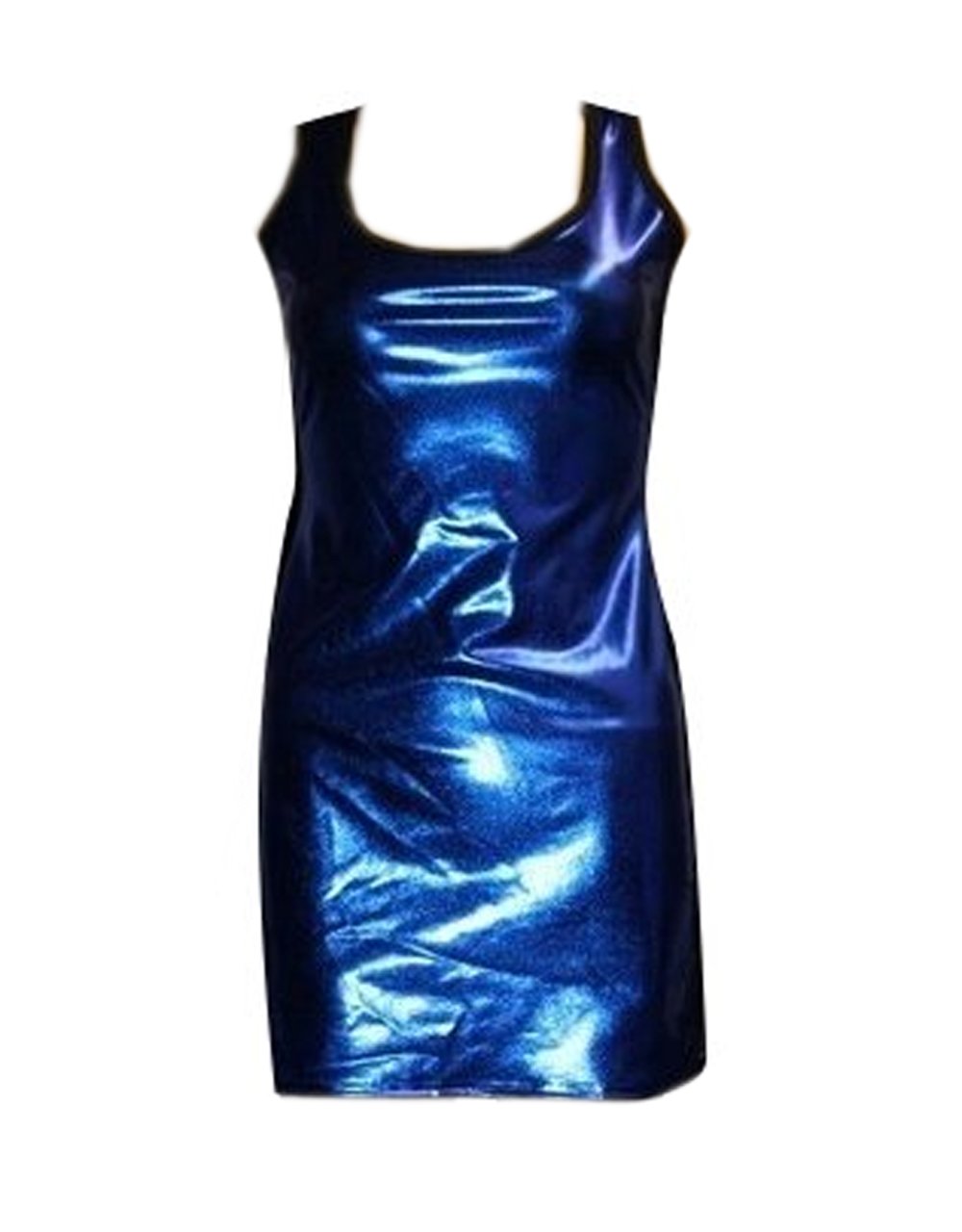 Insanity Metallic Wet Look Shiny Long Vest Top (Large/X-Large)