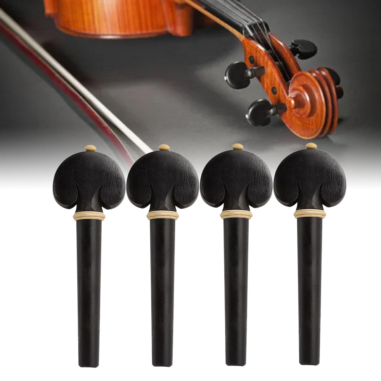 4 Pezzi Piroli Per Violoncello in Legno di Ebano Regolazione Uniforme Corde Orchestrali Accessori Parti
