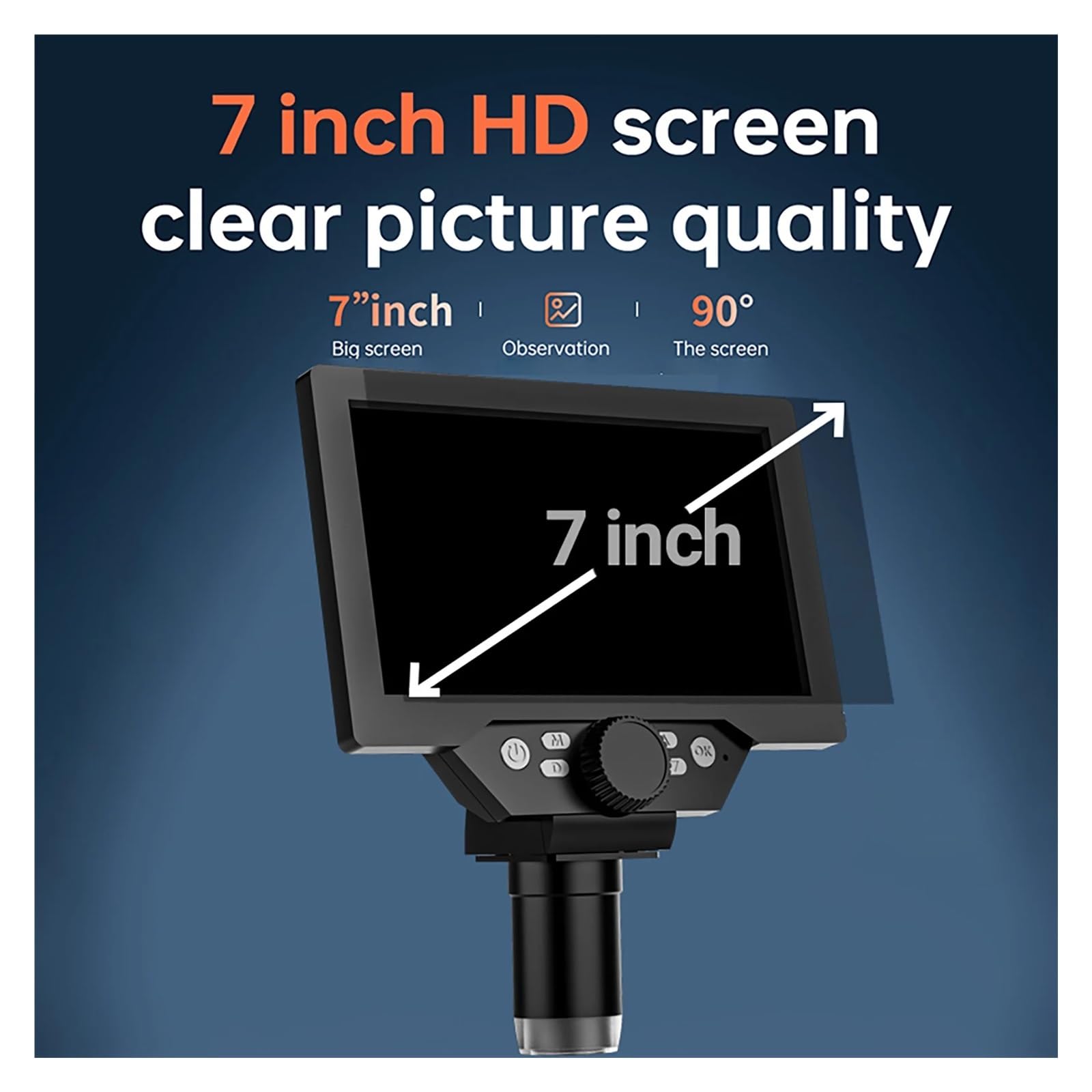 Mikroskop cyfrowy LCD 7" 1200X 1080P soczewka powiększająca do monet 12 MP Mikroskopy do lutowania z ostrością Ultra precyzyjna obsługa komputera