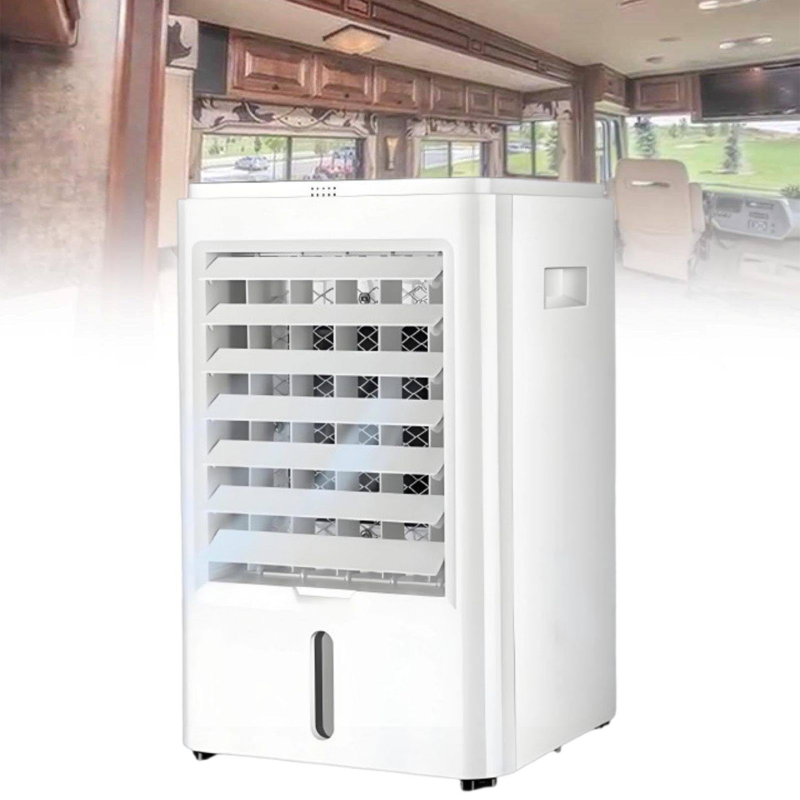 MhWrughts Mini Evaporative Air Conditioner, 12V/24V Portable Air Cooler with Humidifier, Air Purifier and Remote Control for Truck, RV, Bus and Home car&home-24V
