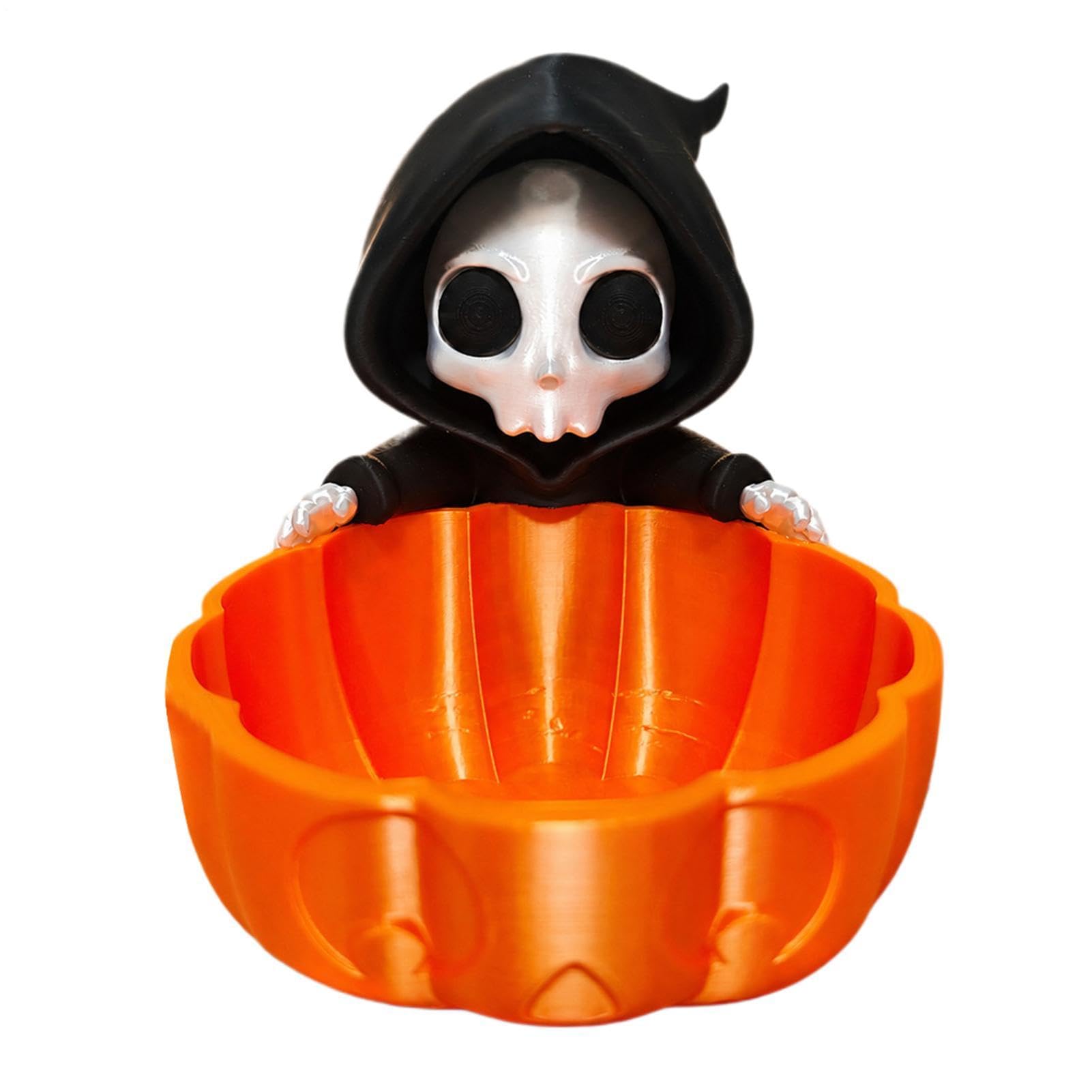 Tazón de caramelo de Halloween aterrador esqueleto antivuelco para fiestas