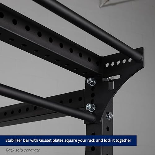 Miniatura 4 de Titan Fitness Barra estabilizadora de doble dominada montada en bastidor para bastidores de alimentación de las series T-3 o X-3, agarre de 1.260