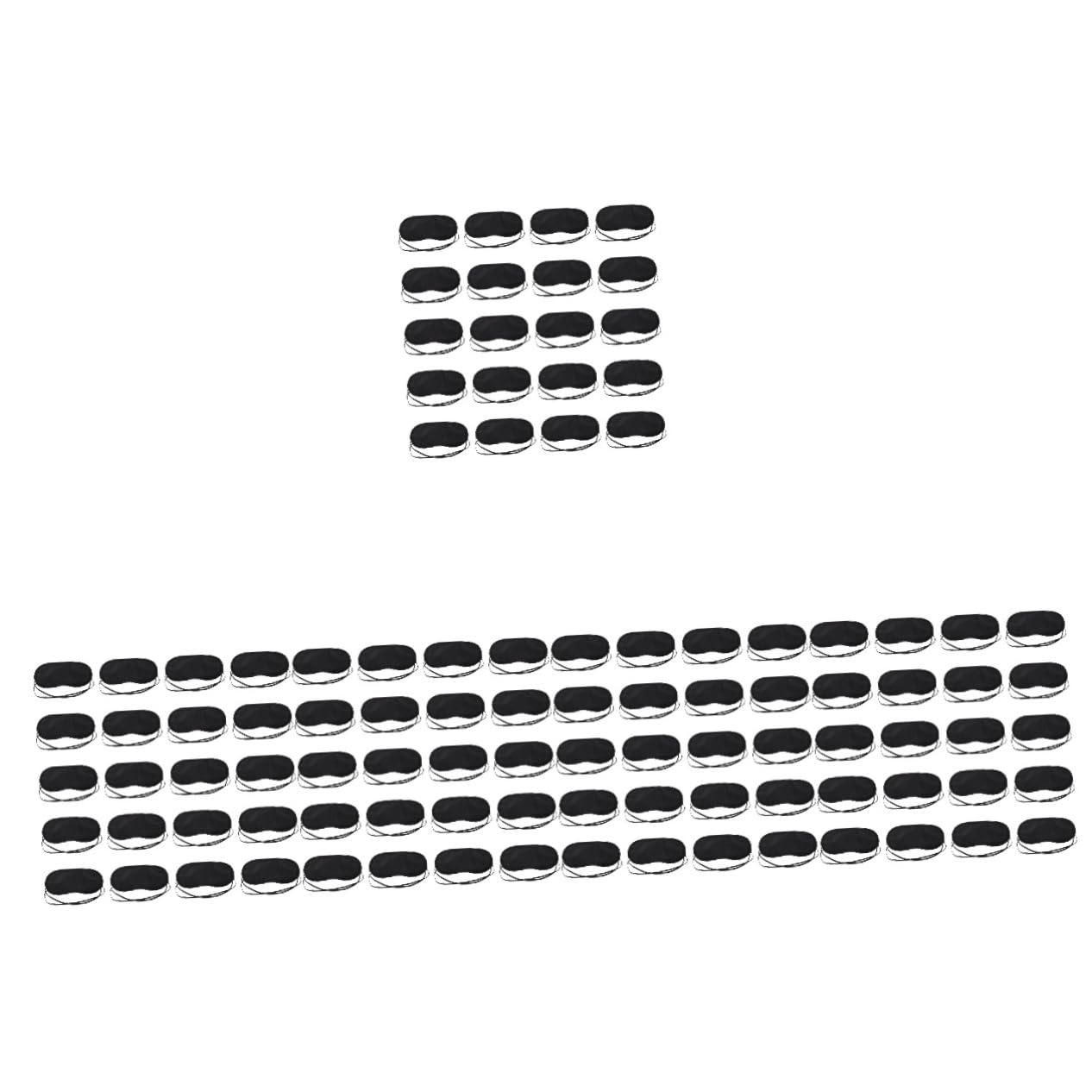 FRCOLOR 4 Sätze Schlafmaske Augenpflaster Schlaf Masken Blackout Heiße Augenmaske Für Trockene Augen Schlafende Augenmaske Lichtdichte Augenabdeckung Schwamm 20 Stück * 4