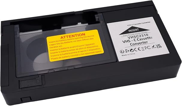 VHS-C SVHS-C Cassette Tape Converter Adapter for VHS Video Deck
