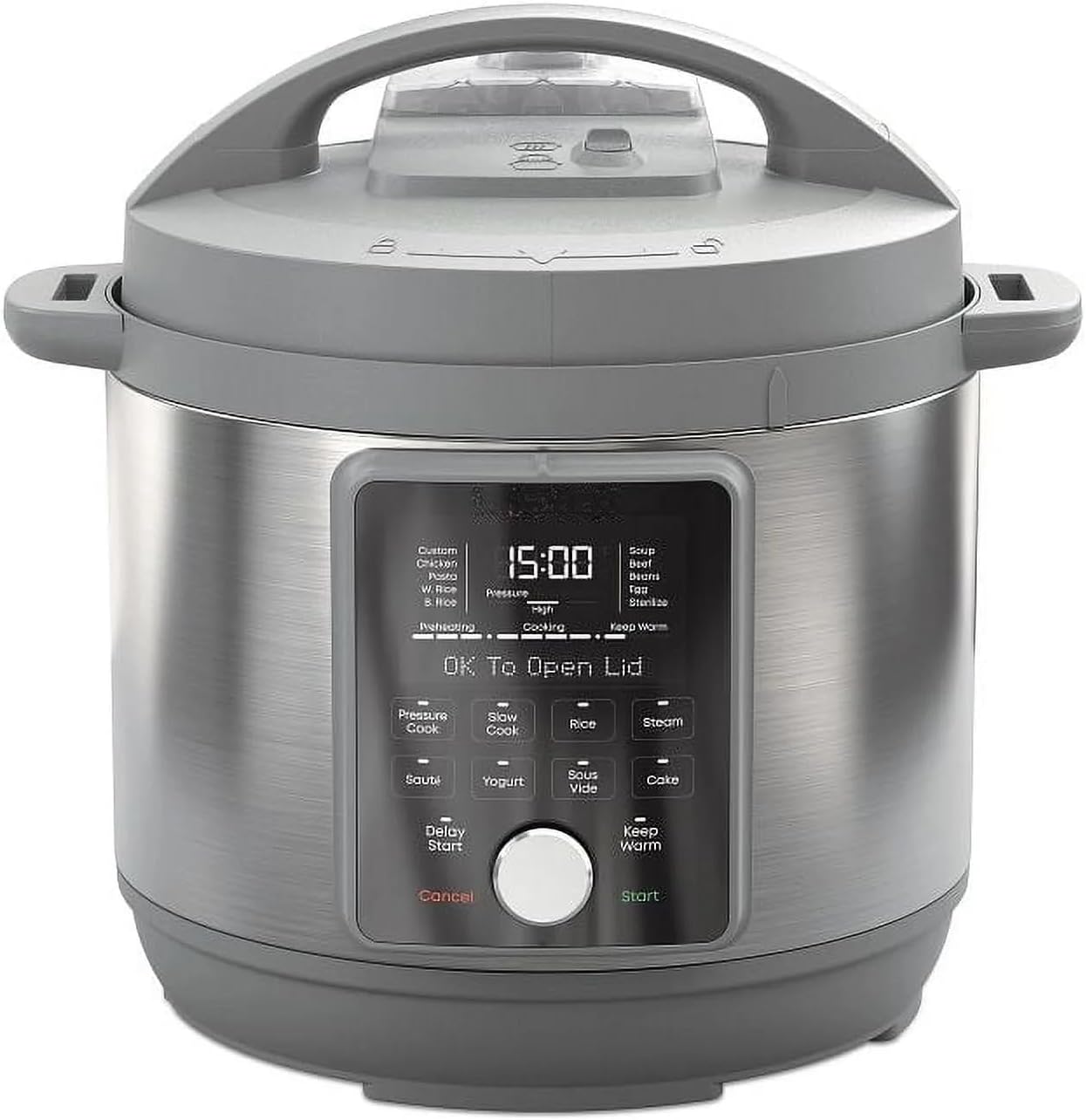6-Quart Whisper Quiet 9-in-1 Electric Pressure Cooker, Slow Rice Cooker, Steamer, Sauté, Yogurt Maker, Warmer & Sterilizer