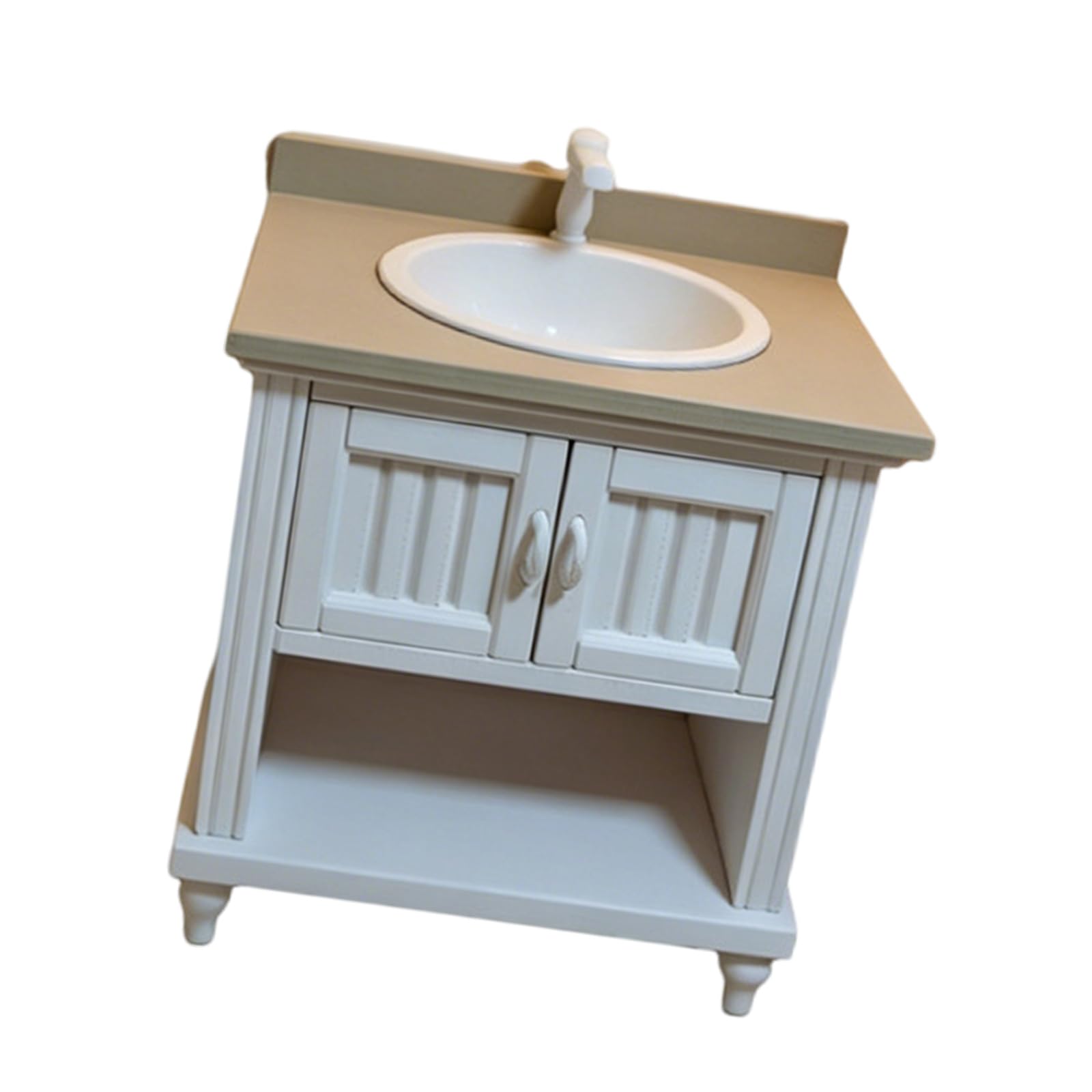 EXQIOUR 1/12 Scale Miniature Bathroom Sink Cabinet Model Furniture For realistic Home Decor